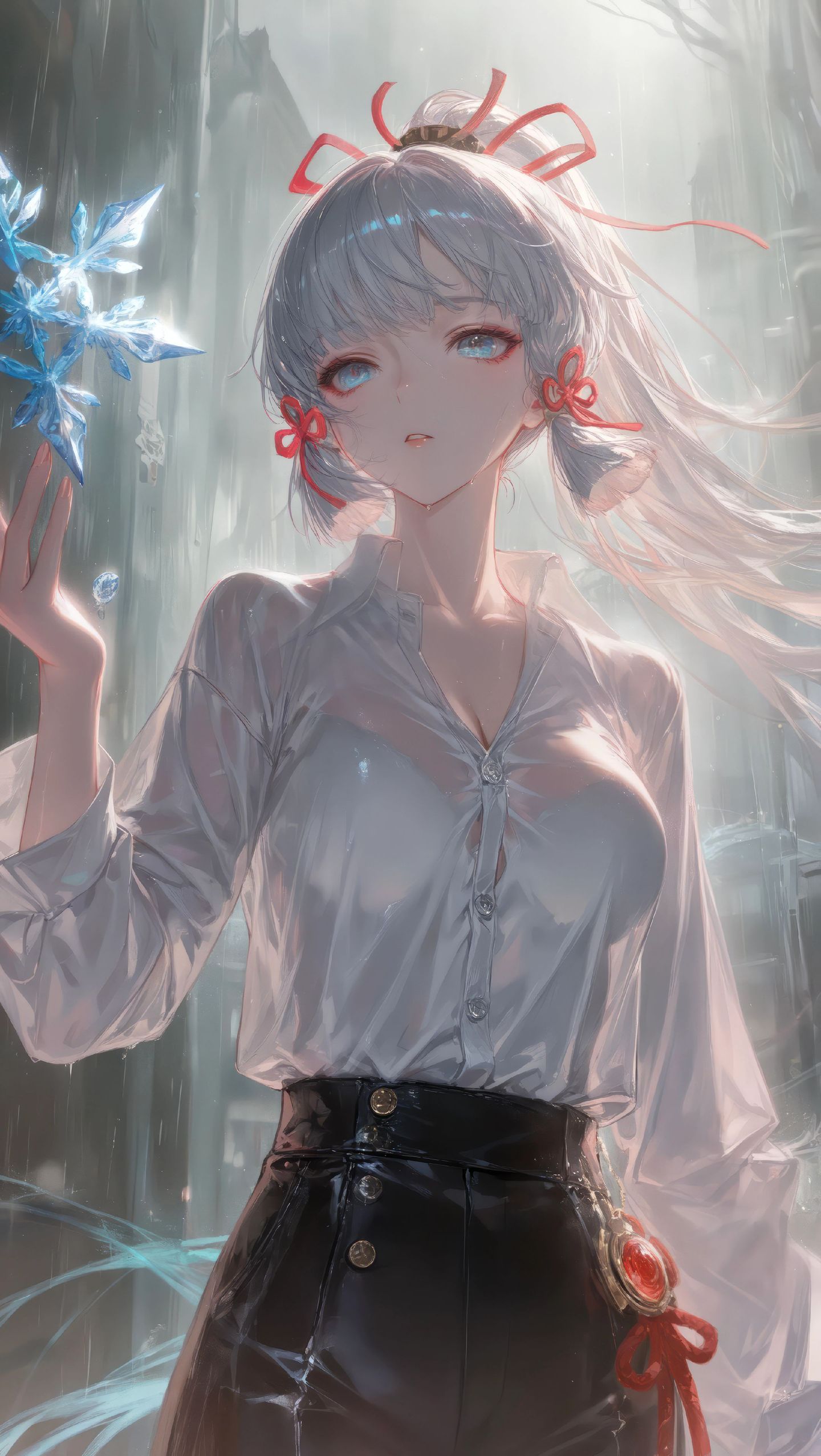 神里绫华壁纸 原神手机壁纸 风格唯美 游戏女孩,第1张