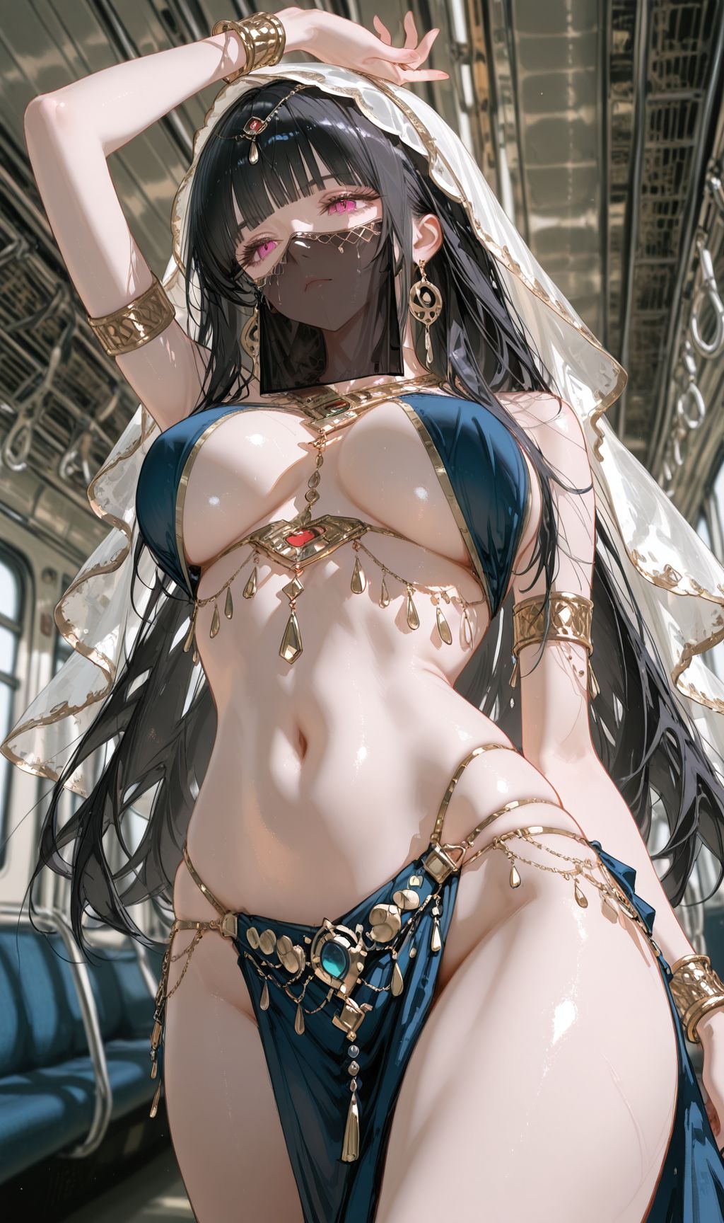 异域风情 舞女 古风 ai绘画 二次元壁纸 手机锁屏背景,第1张