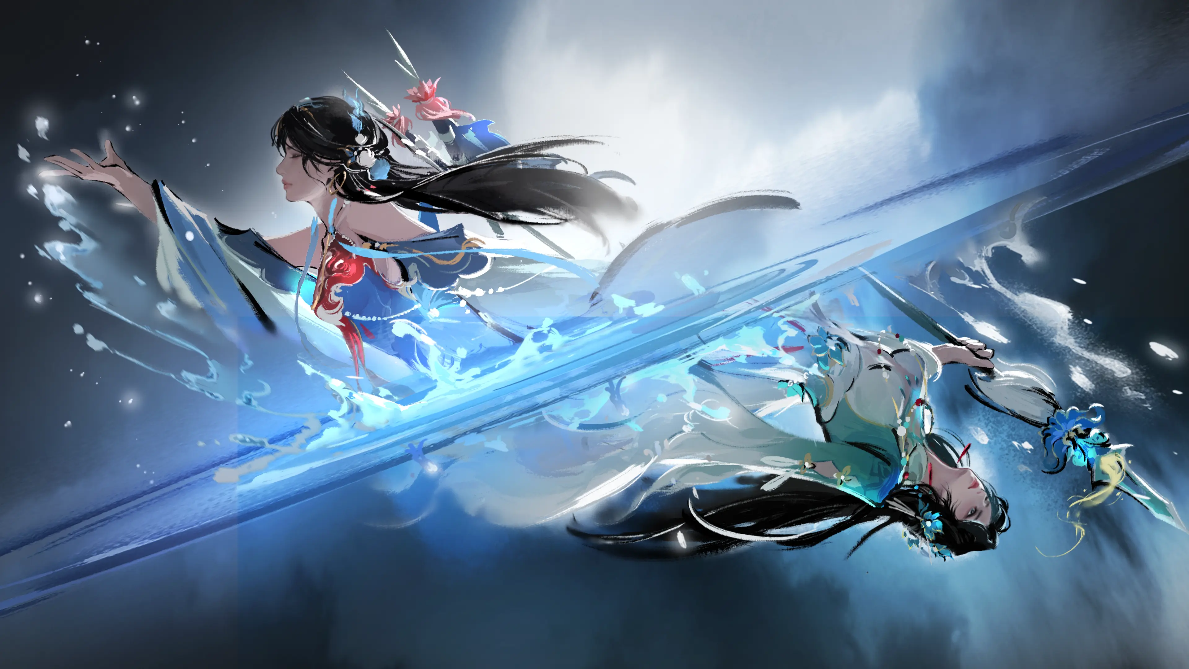 永劫无间手游 水墨艺术 横版电脑桌面壁纸,第1张