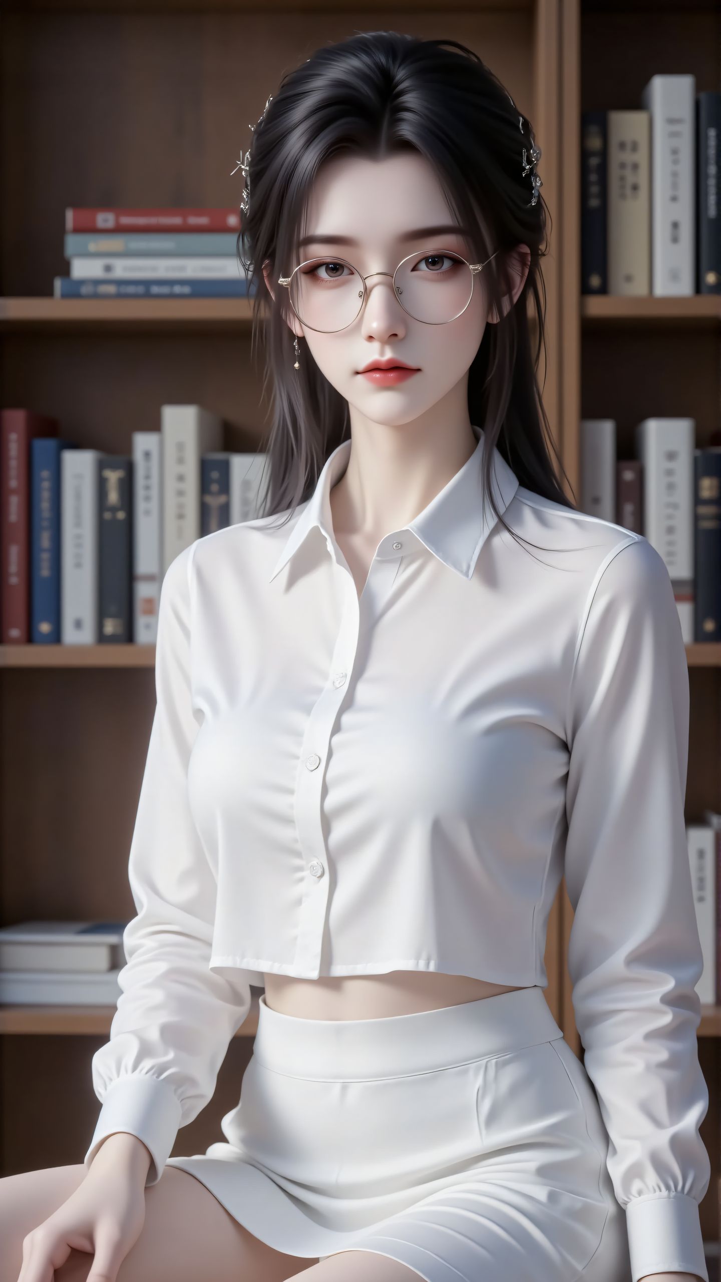 诛仙陆雪琪带眼镜好美 颜值担当 美女壁纸,第1张