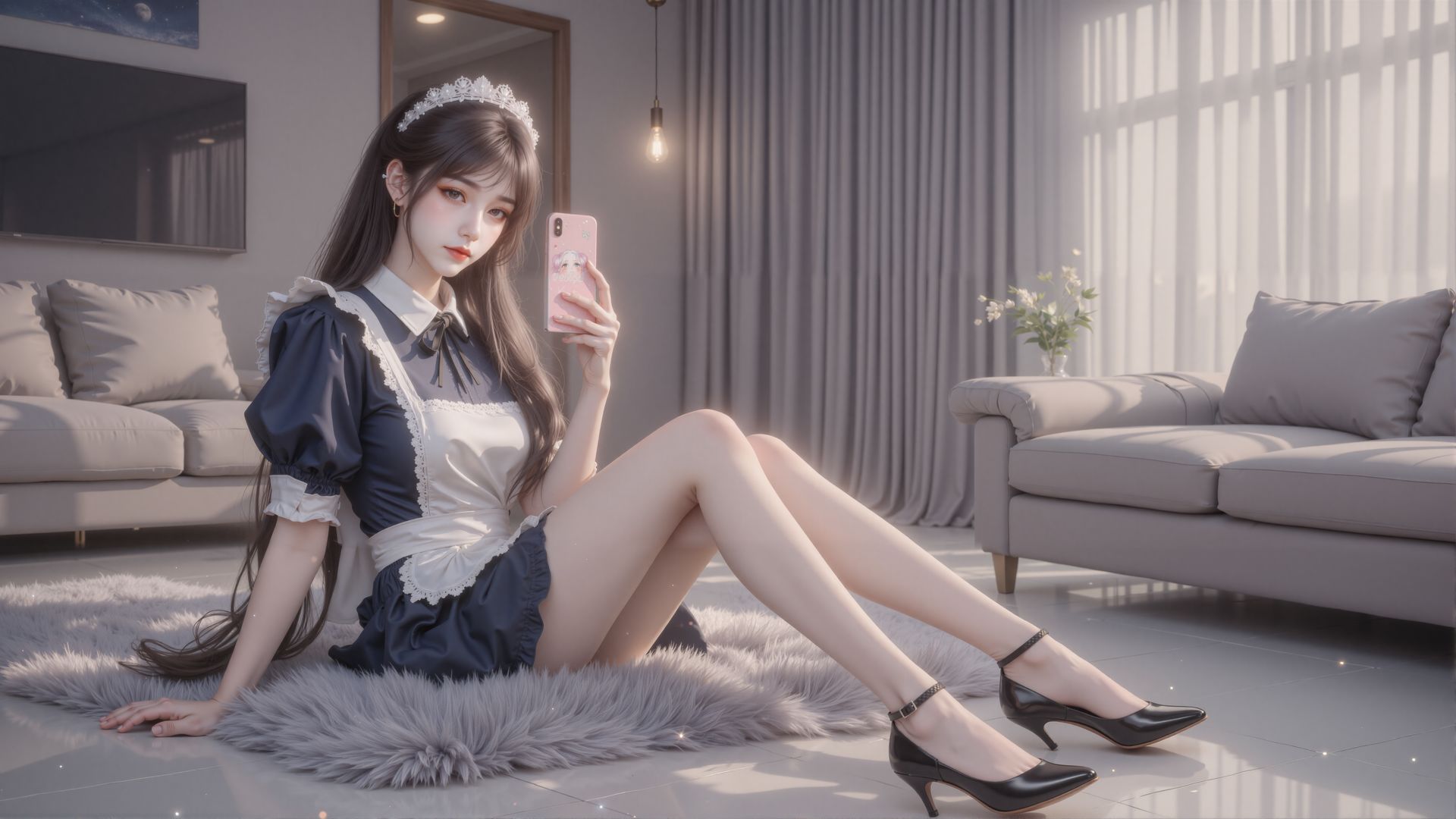 斗罗大陆小舞居家女仆装 横版电脑桌面壁纸,第2张