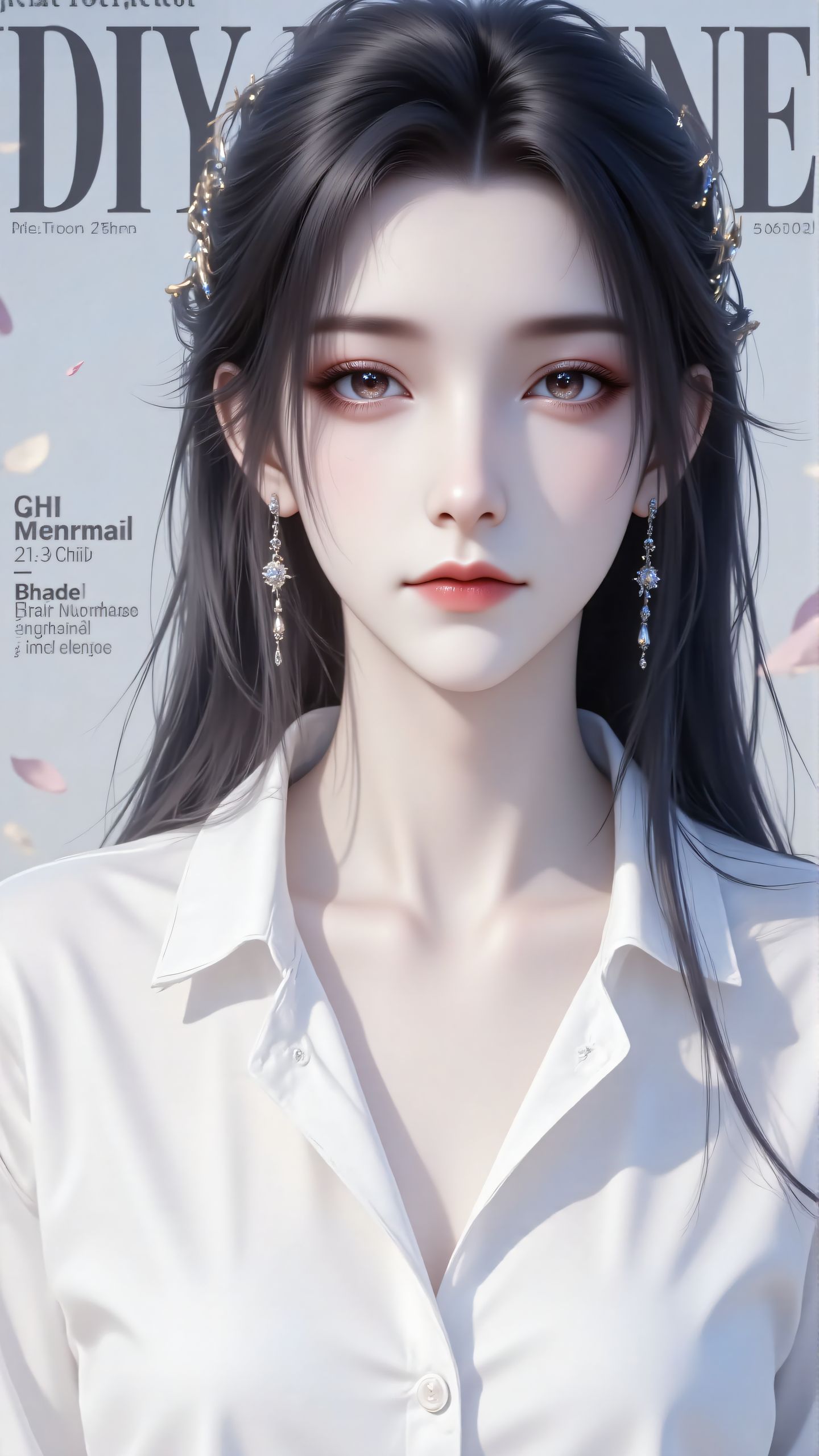 诛仙陆雪琪白衬衫 杂志封面 动漫动画小说国漫女神壁纸,第1张