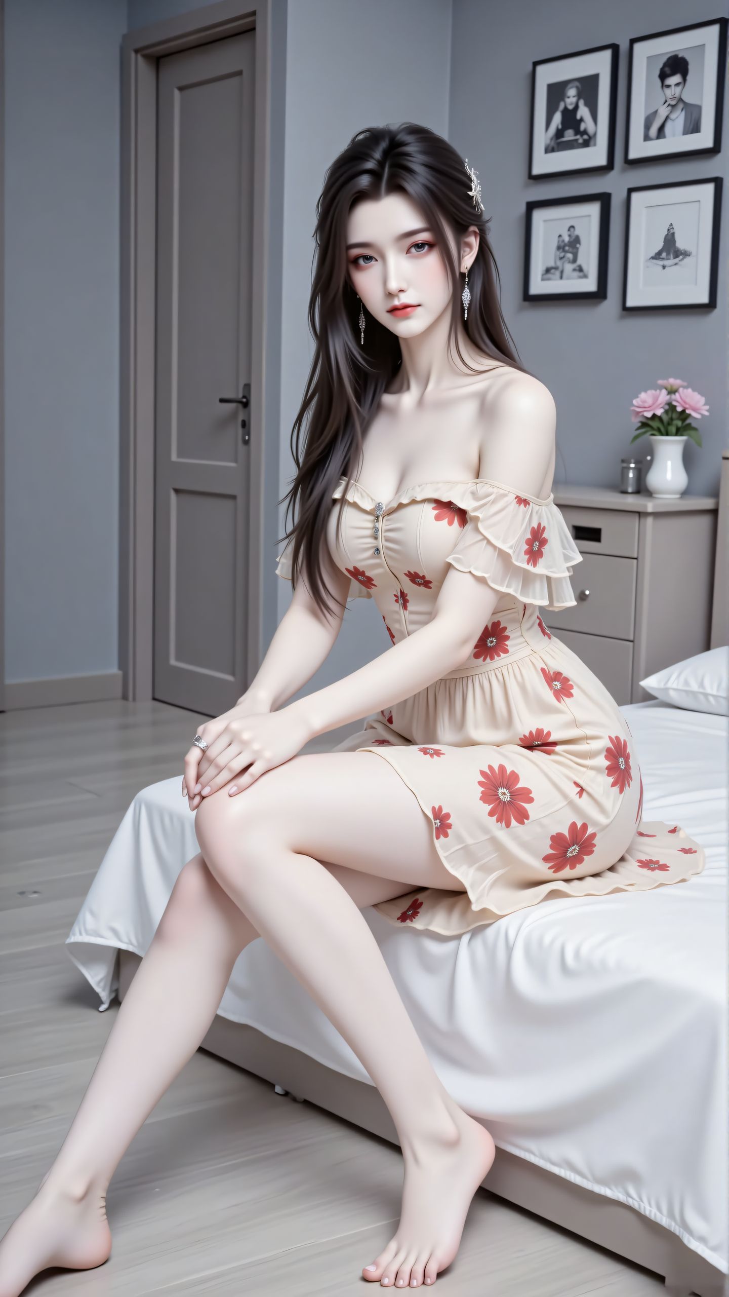 诛仙陆雪琪 碎花裙写真壁纸 动画动漫国漫小说人物角色,第2张