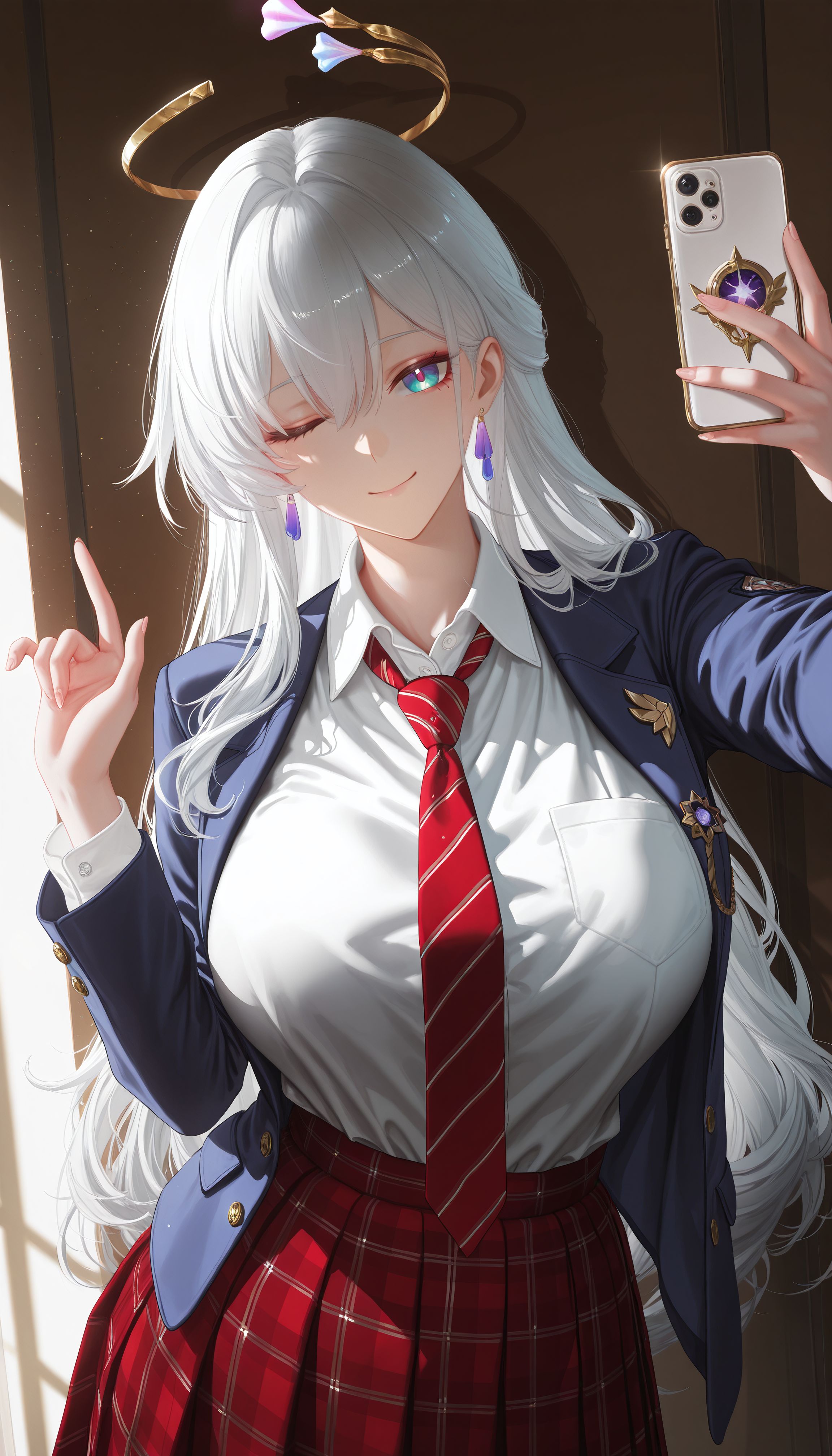 百变知更鸟小姐 二次元游戏崩坏星穹铁道 JK少女感 大长腿丝袜黑丝,第4张