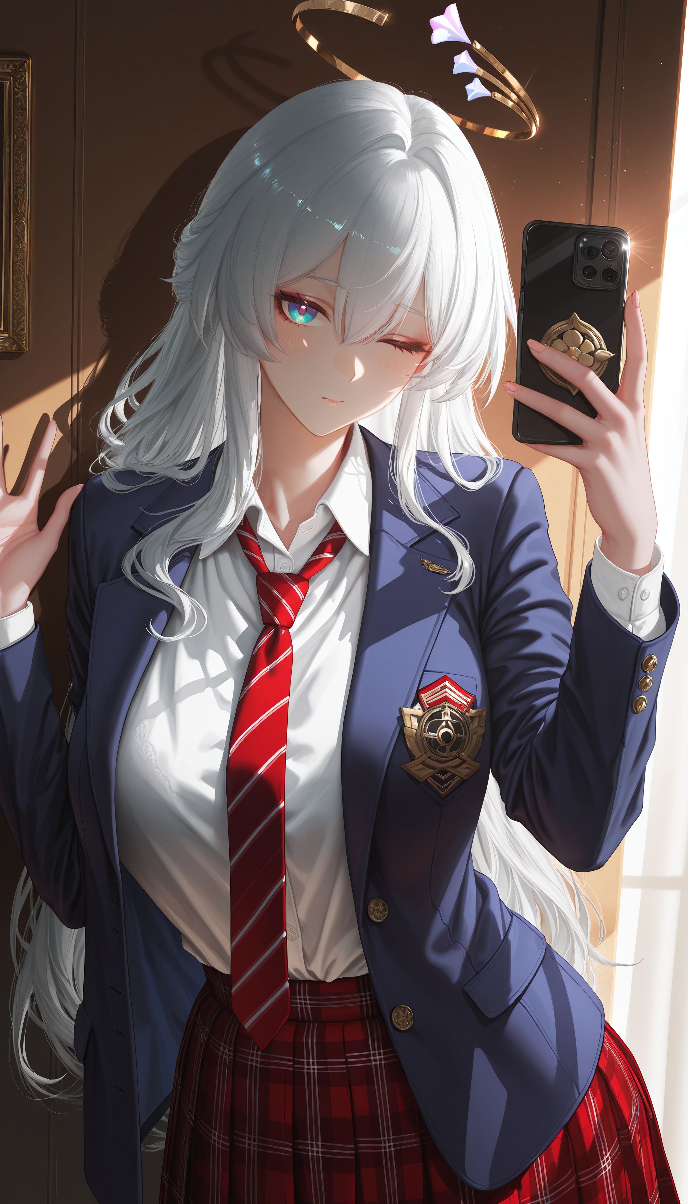 百变知更鸟小姐 二次元游戏崩坏星穹铁道 JK少女感 大长腿丝袜黑丝,第5张