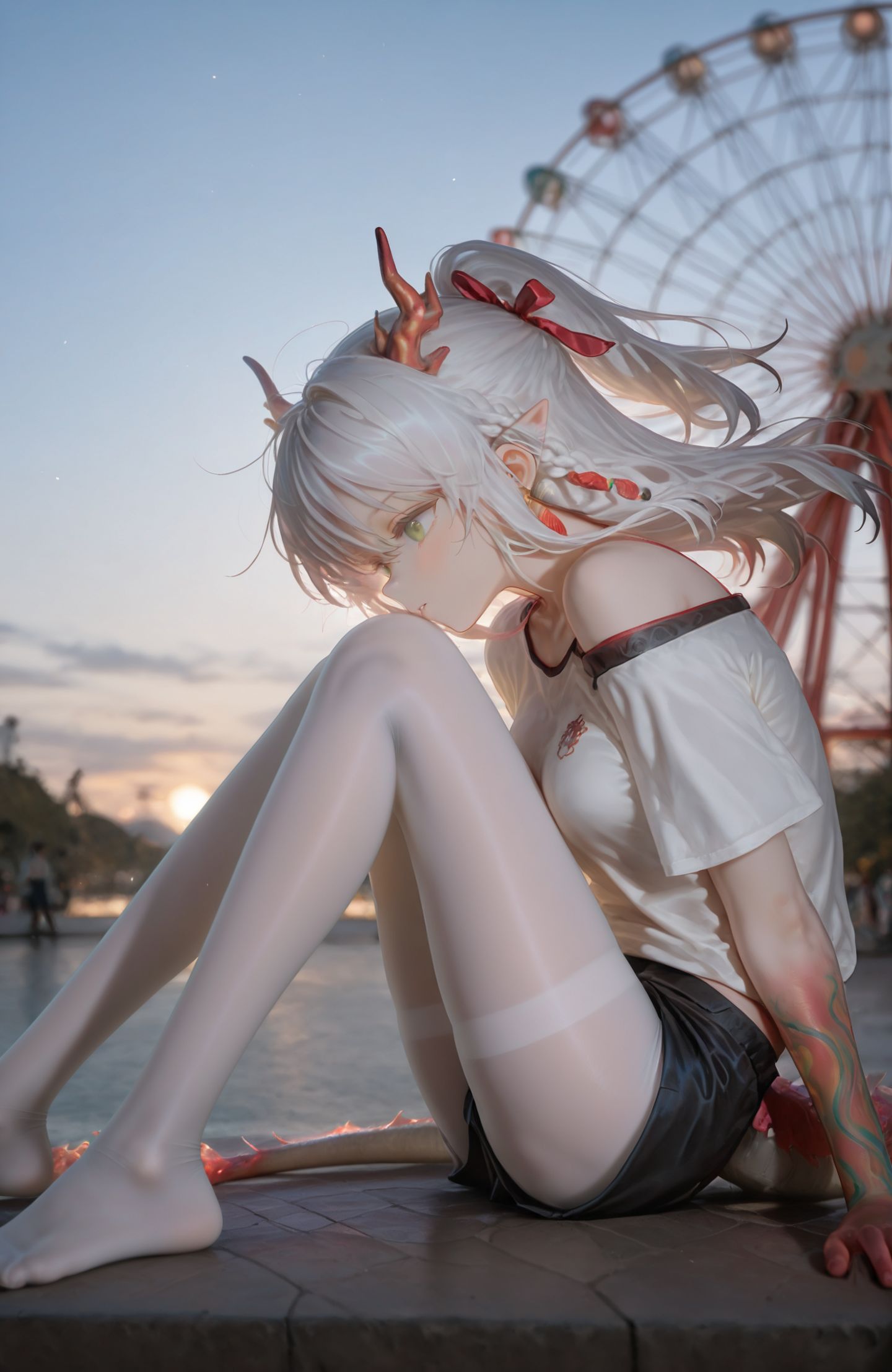 明日方舟 年 丝袜白丝yyds 裤袜 游乐园,第2张