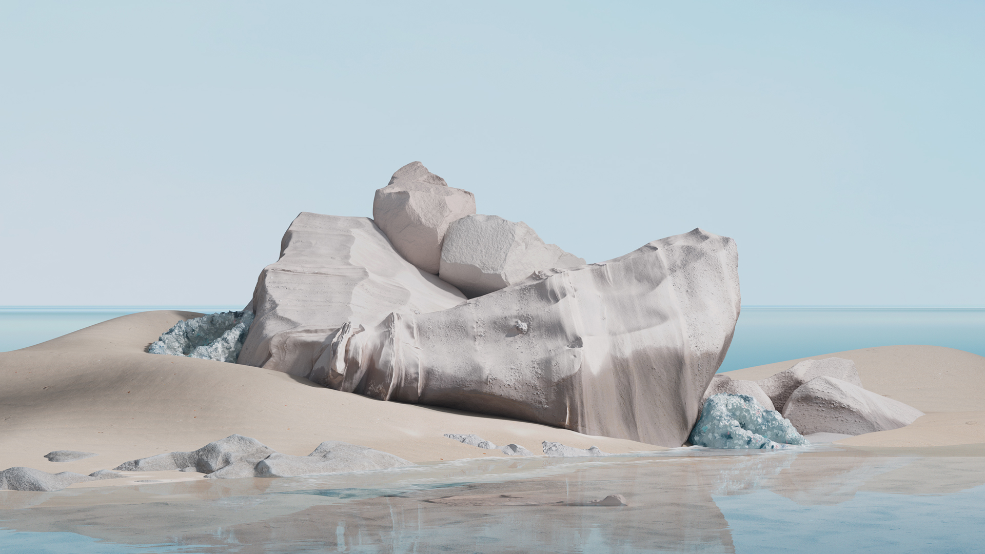 Windows11微软海洋环保风景壁纸,第1张