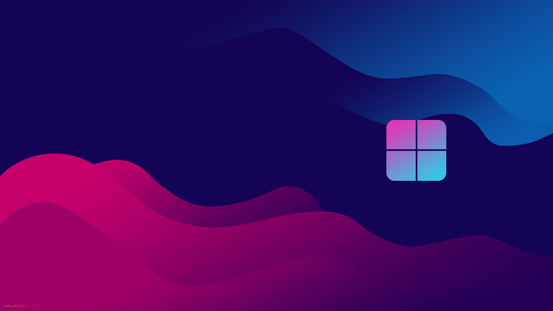 Windows 12 深蓝色 背景 粉红色 高清 壁纸 电脑,第1张