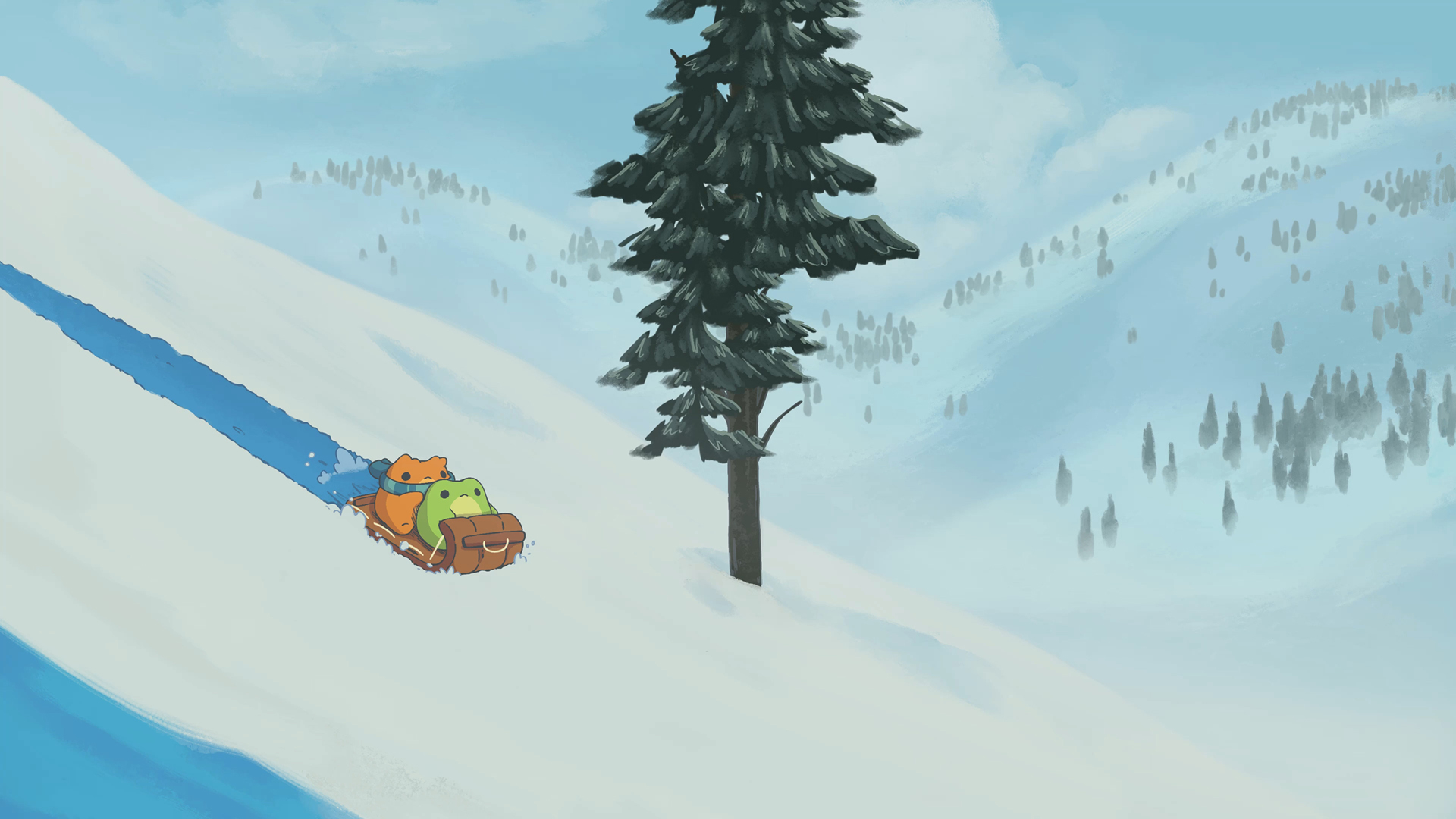 可爱雪橇游戏电脑壁纸,第1张