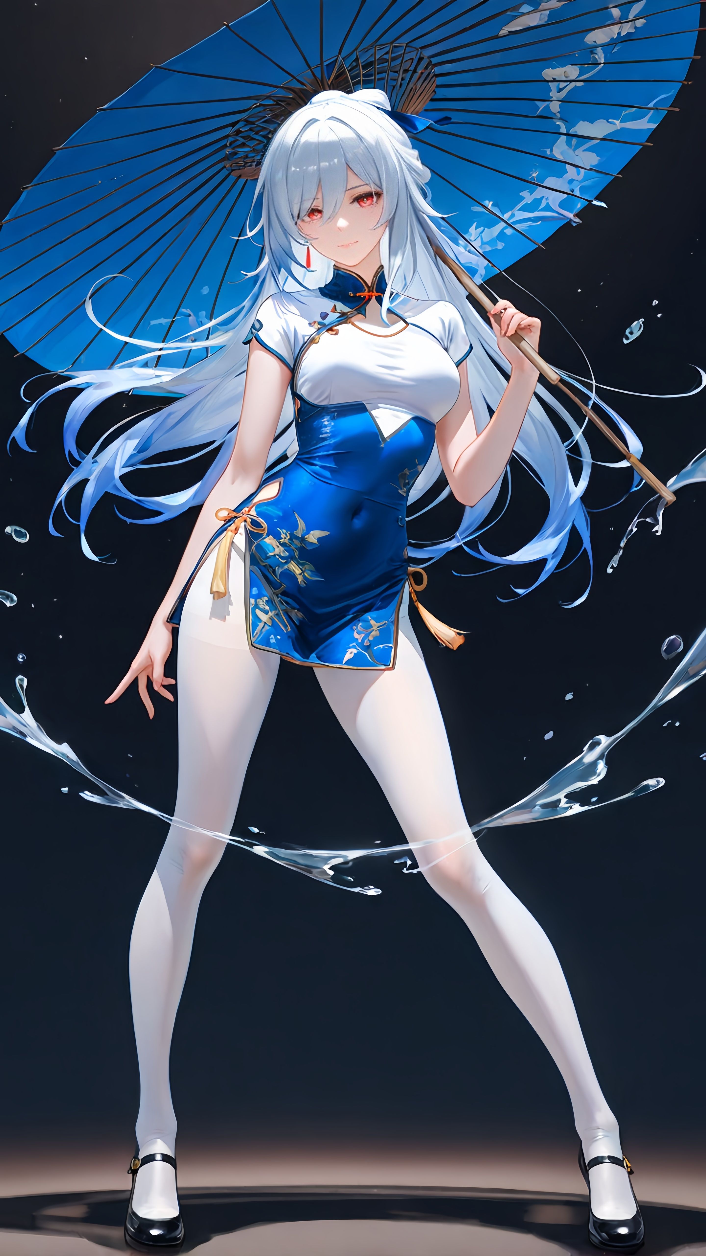 少女与白丝旗袍 ai绘画 二次元游戏角色 崩坏星穹铁道,第1张