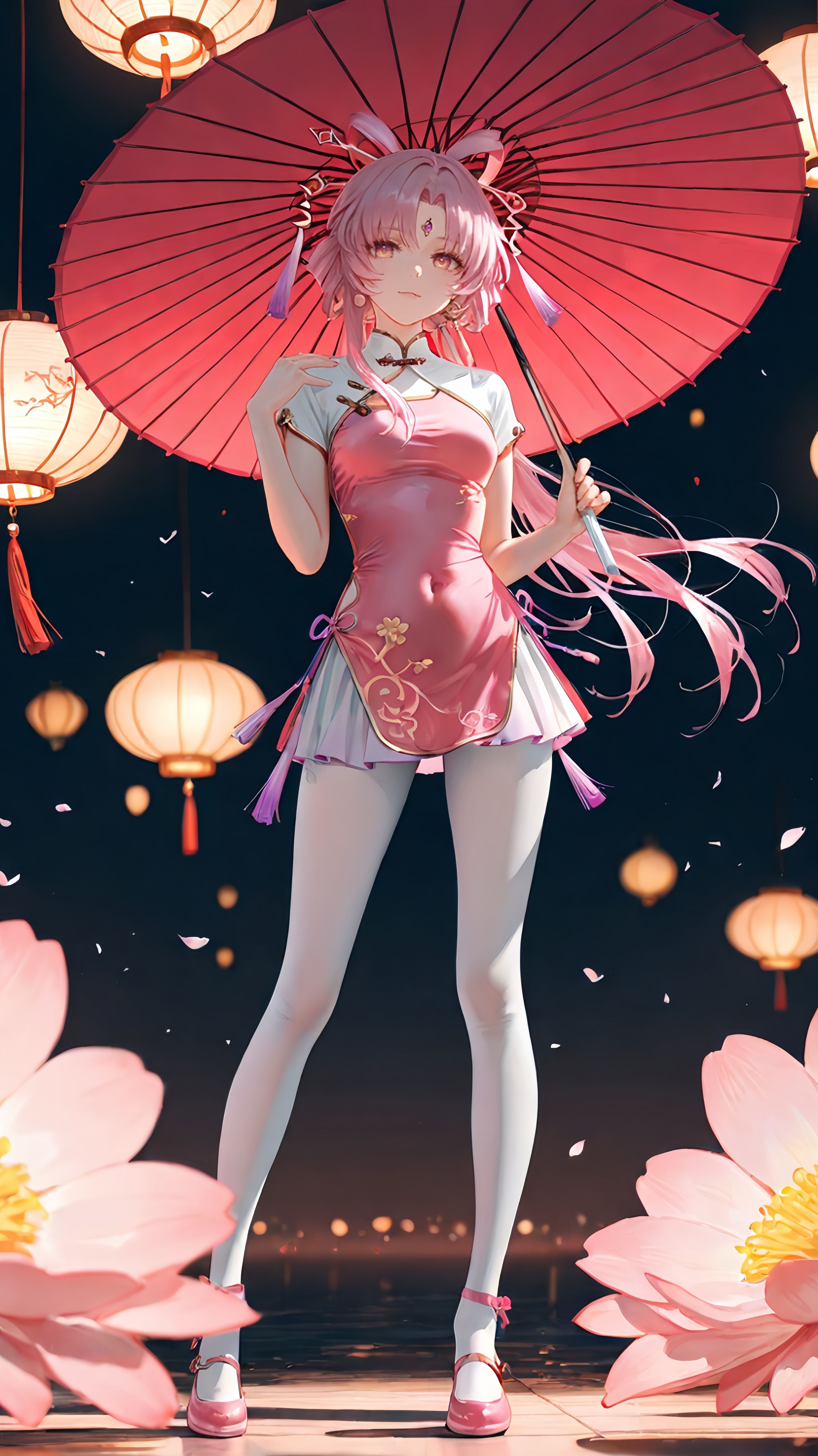 少女与白丝旗袍 ai绘画 二次元游戏角色 崩坏星穹铁道,第3张