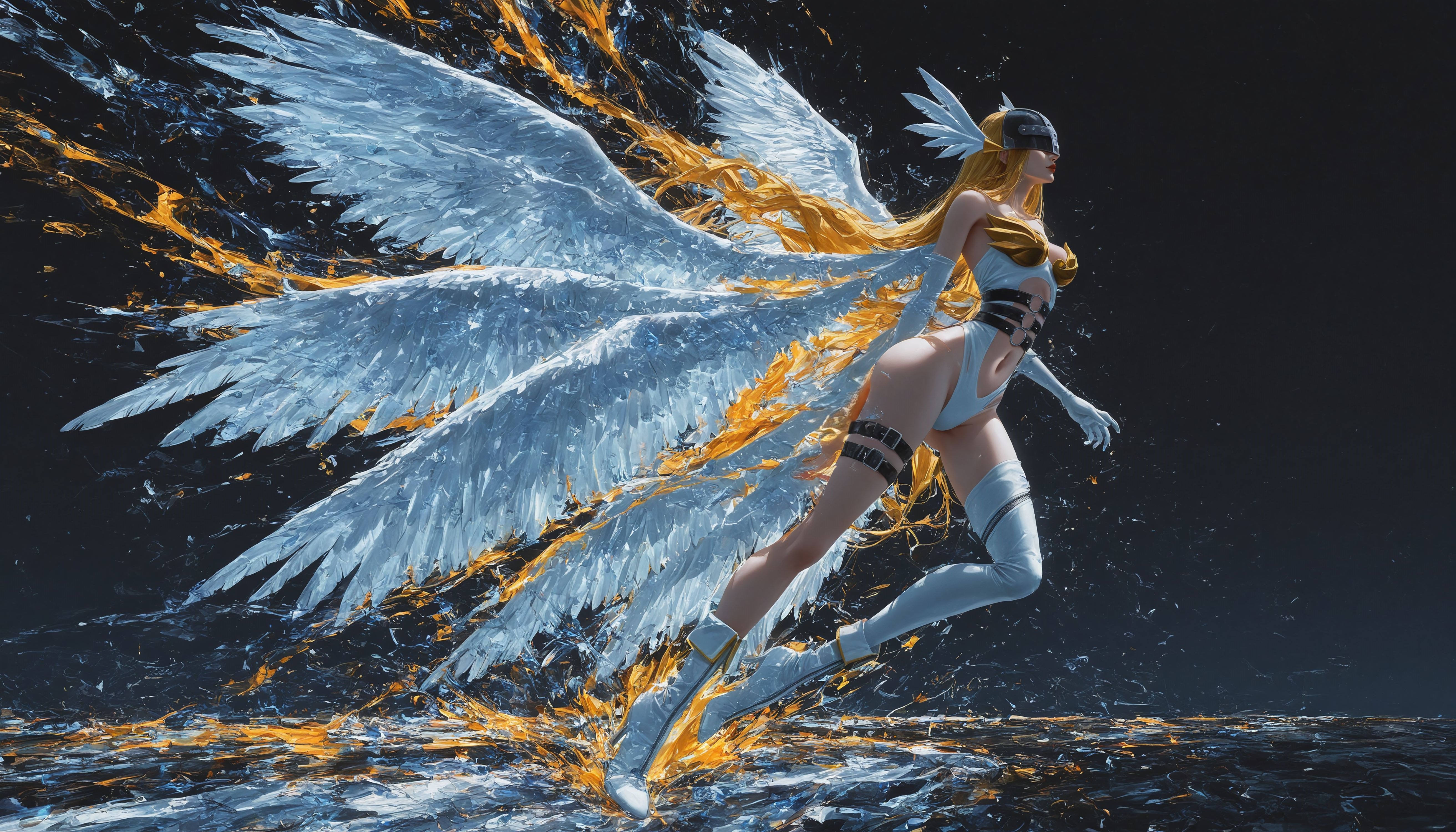 数码宝贝天女兽 二次元日漫壁纸 动漫二创,第3张