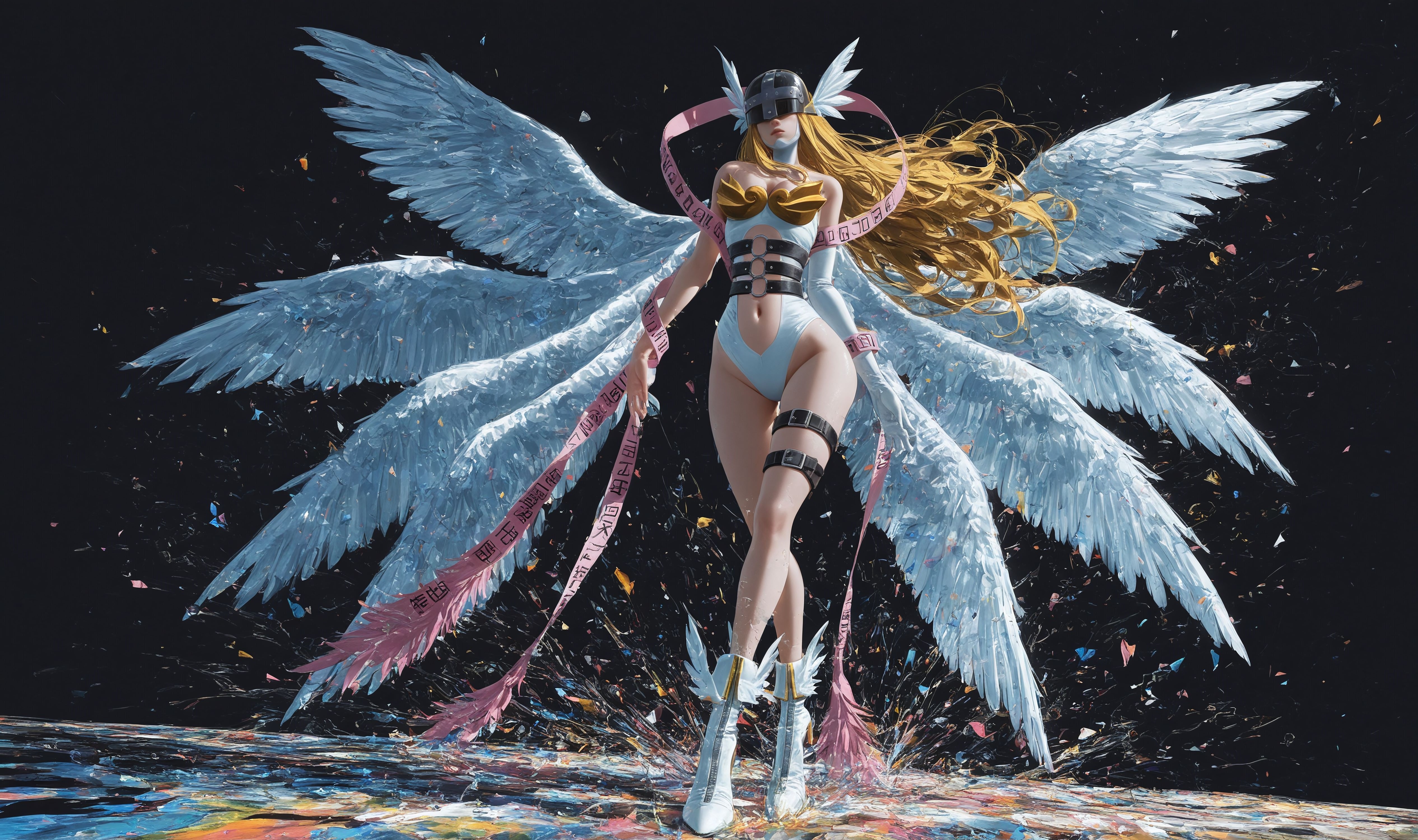 数码宝贝天女兽 二次元日漫壁纸 动漫二创2,第1张