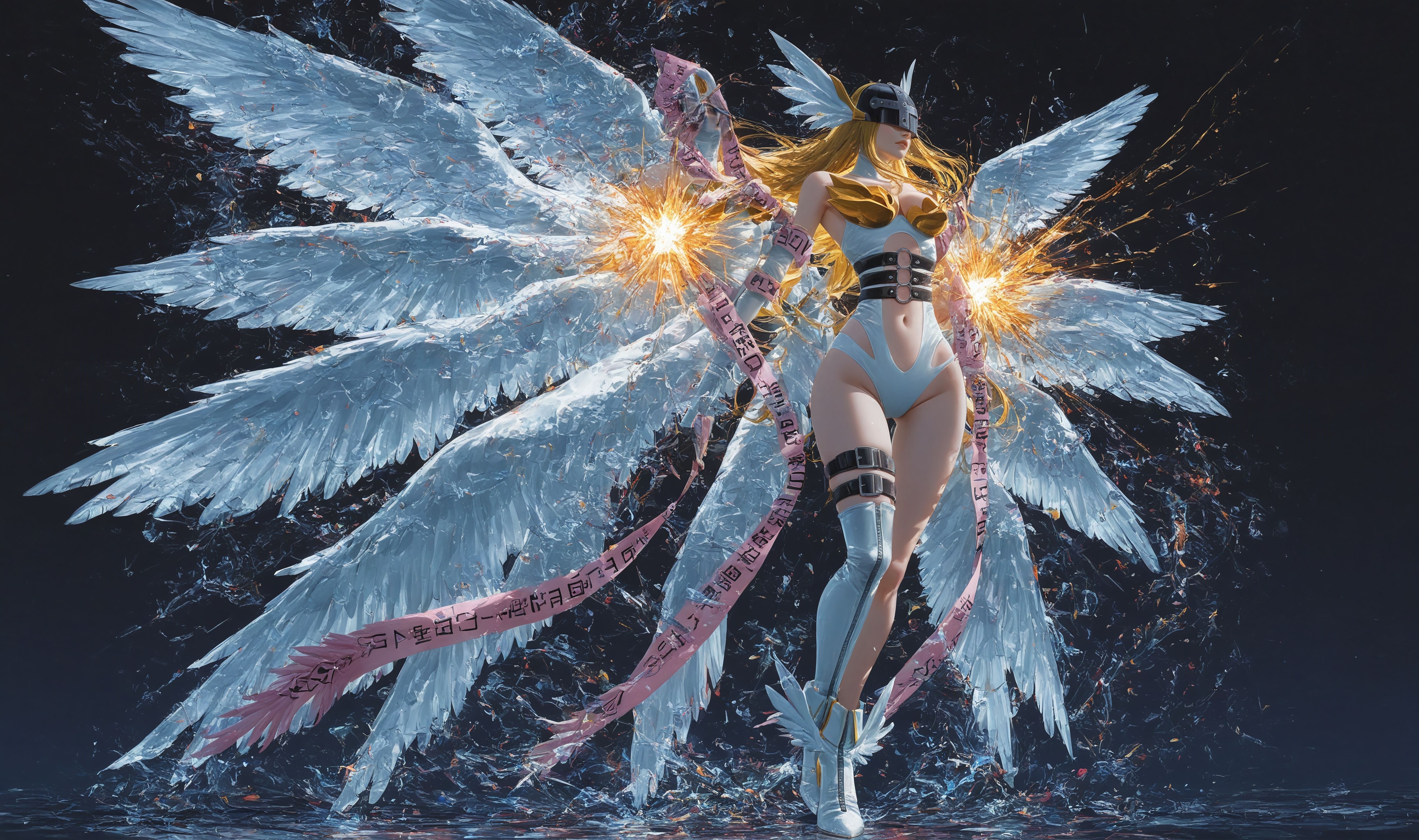 数码宝贝天女兽 二次元日漫壁纸 动漫二创2,第2张