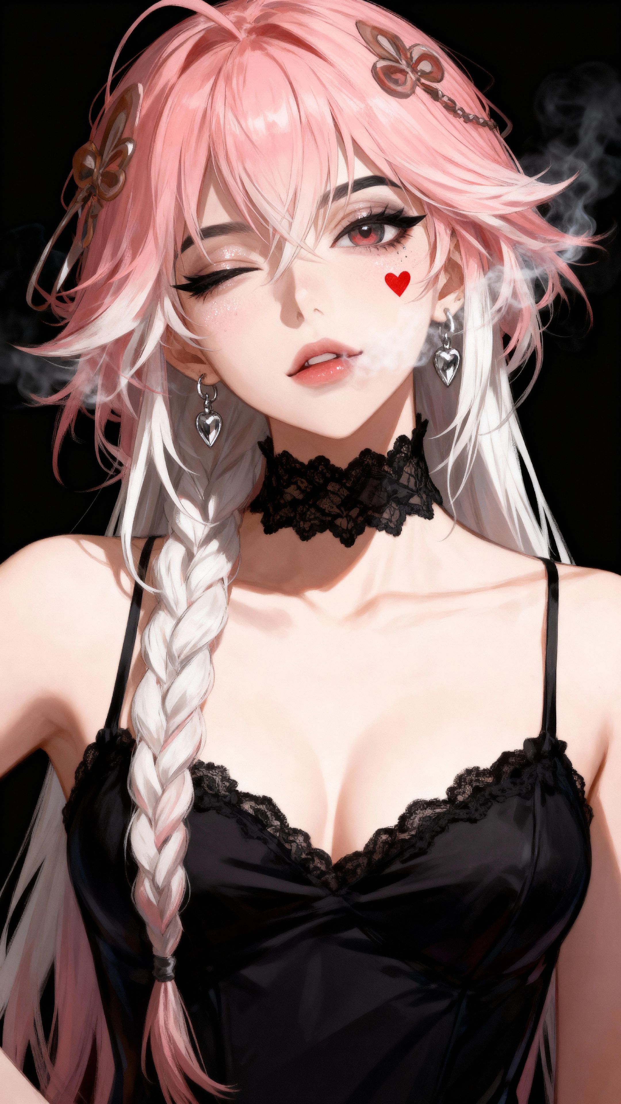 二次元游戏鸣潮 御姐壁纸 长离 黑色背景,第1张