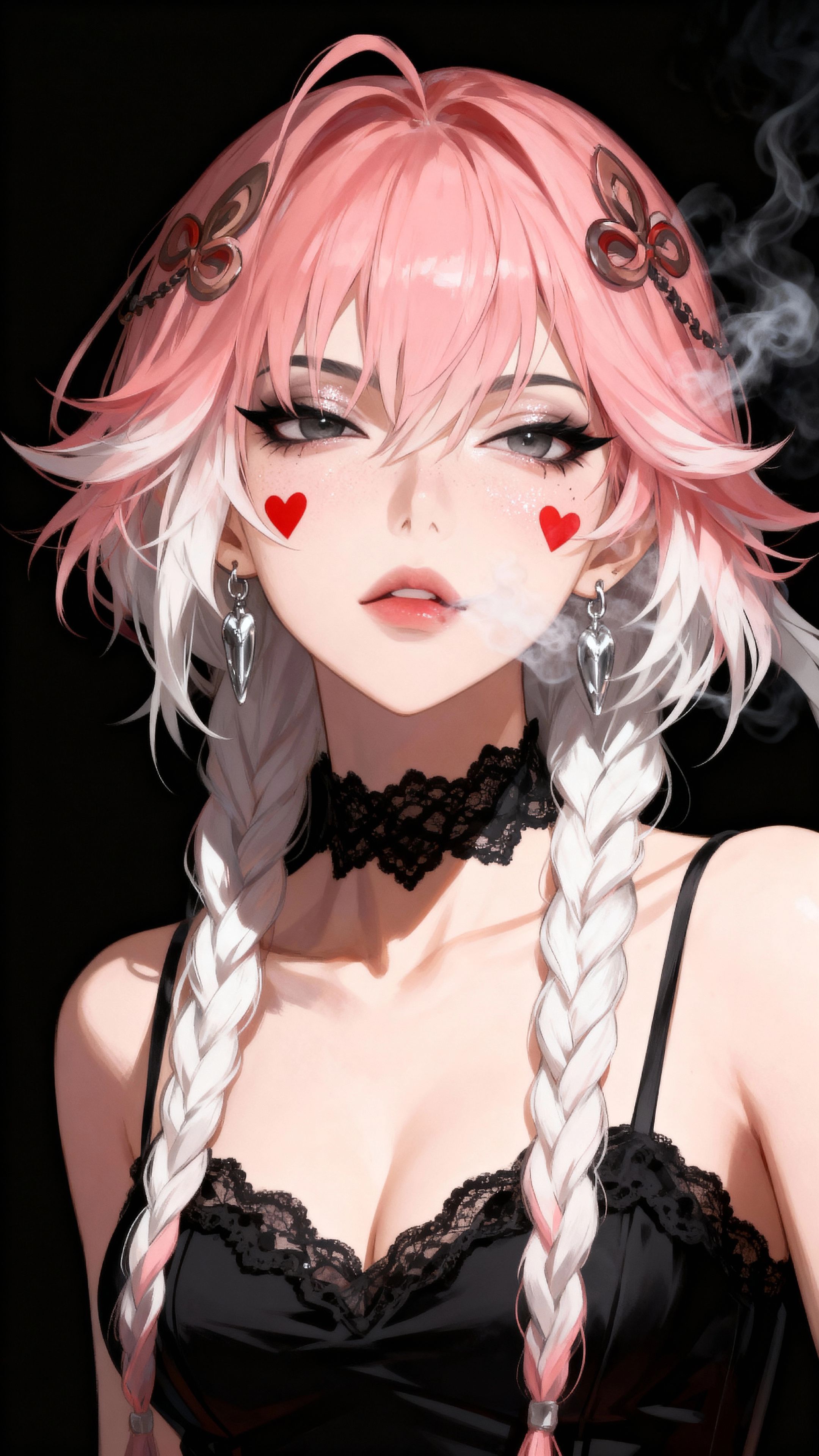 二次元游戏鸣潮 御姐壁纸 长离 黑色背景,第3张