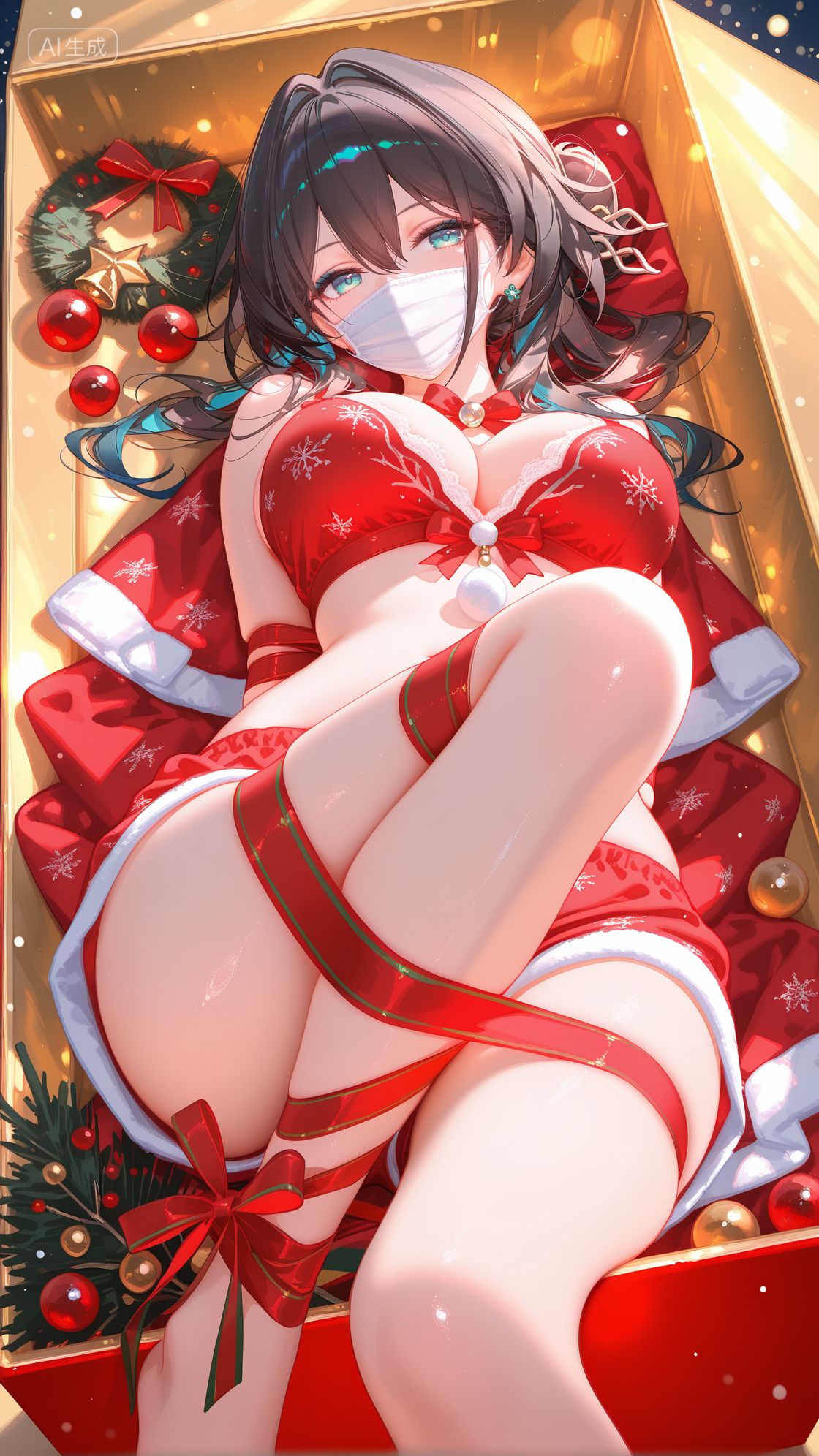 阮梅 镜流 崩坏星穹铁道二次元游戏美女角色 圣诞节主题,第1张