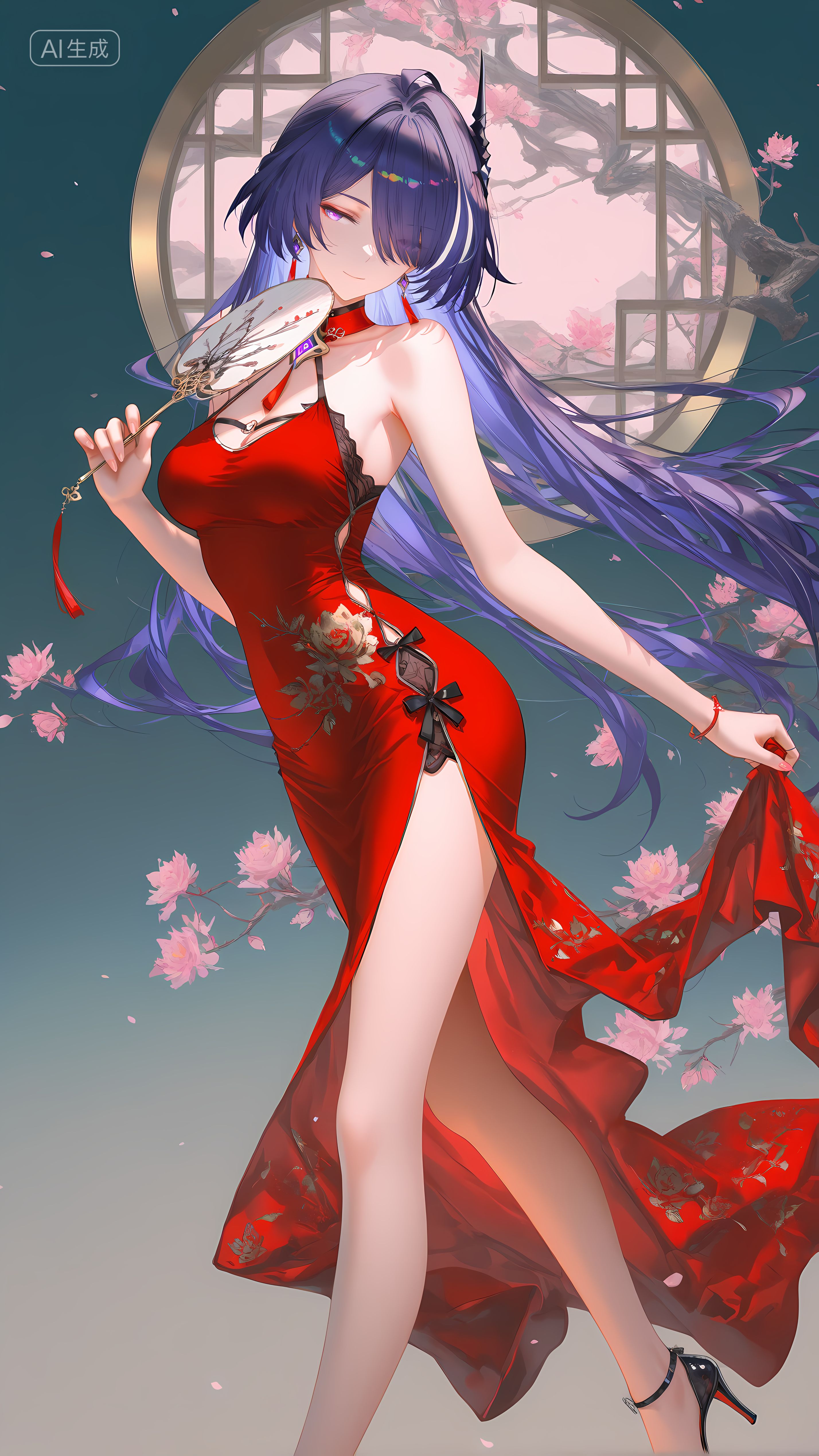 崩坏星穹铁道 黄泉 二次元美女 渔网袜 丝袜黑丝 皮衣,第4张