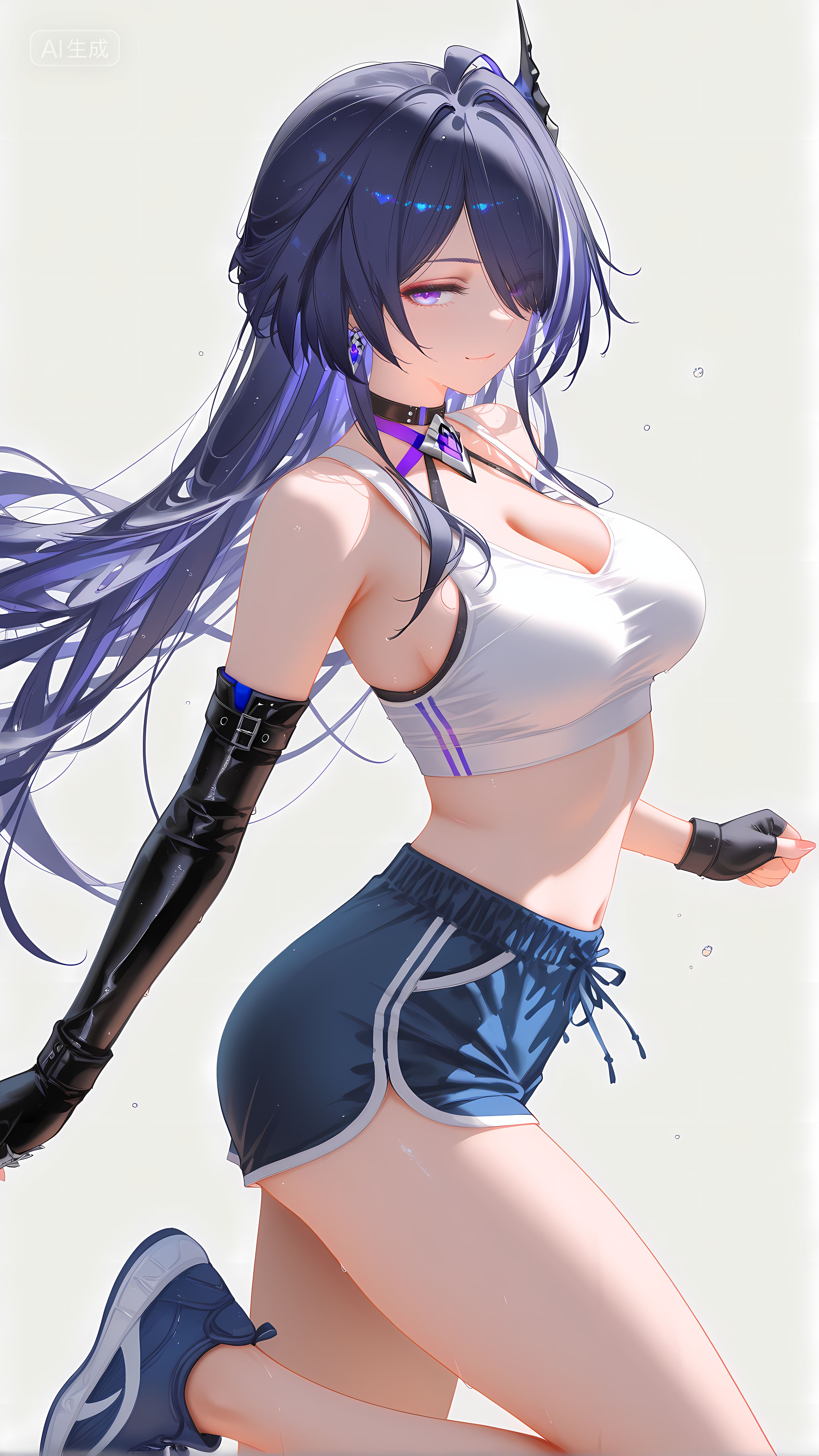 崩坏星穹铁道 黄泉 二次元美女 渔网袜 丝袜黑丝 皮衣,第7张