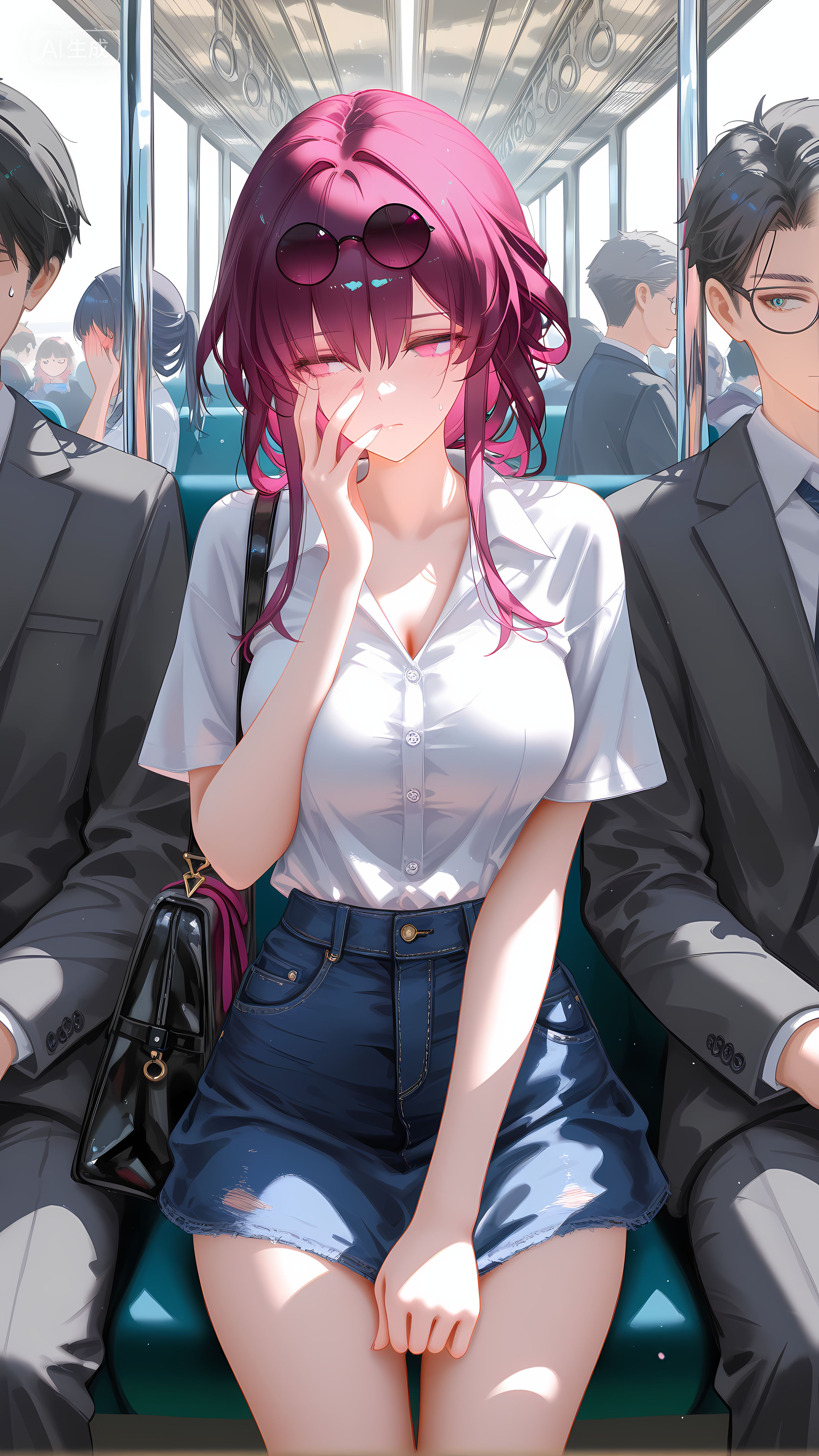 崩坏星穹铁道 角色卡夫卡 裙子百褶裙 公交地铁,第2张