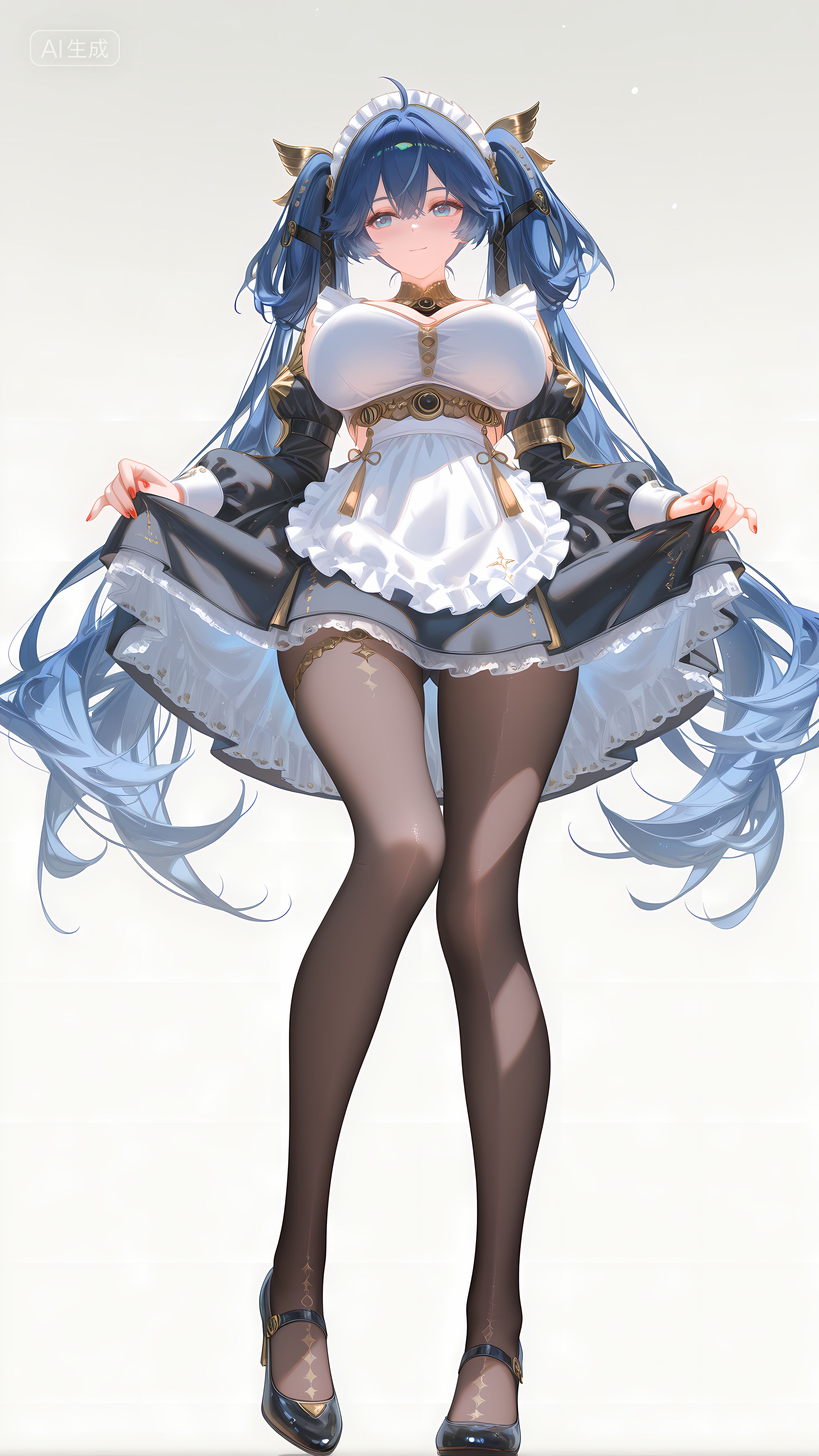 手机游戏鸣潮女性角色尤诺 冰淇淋 瑜伽裤 牛仔裤,第2张