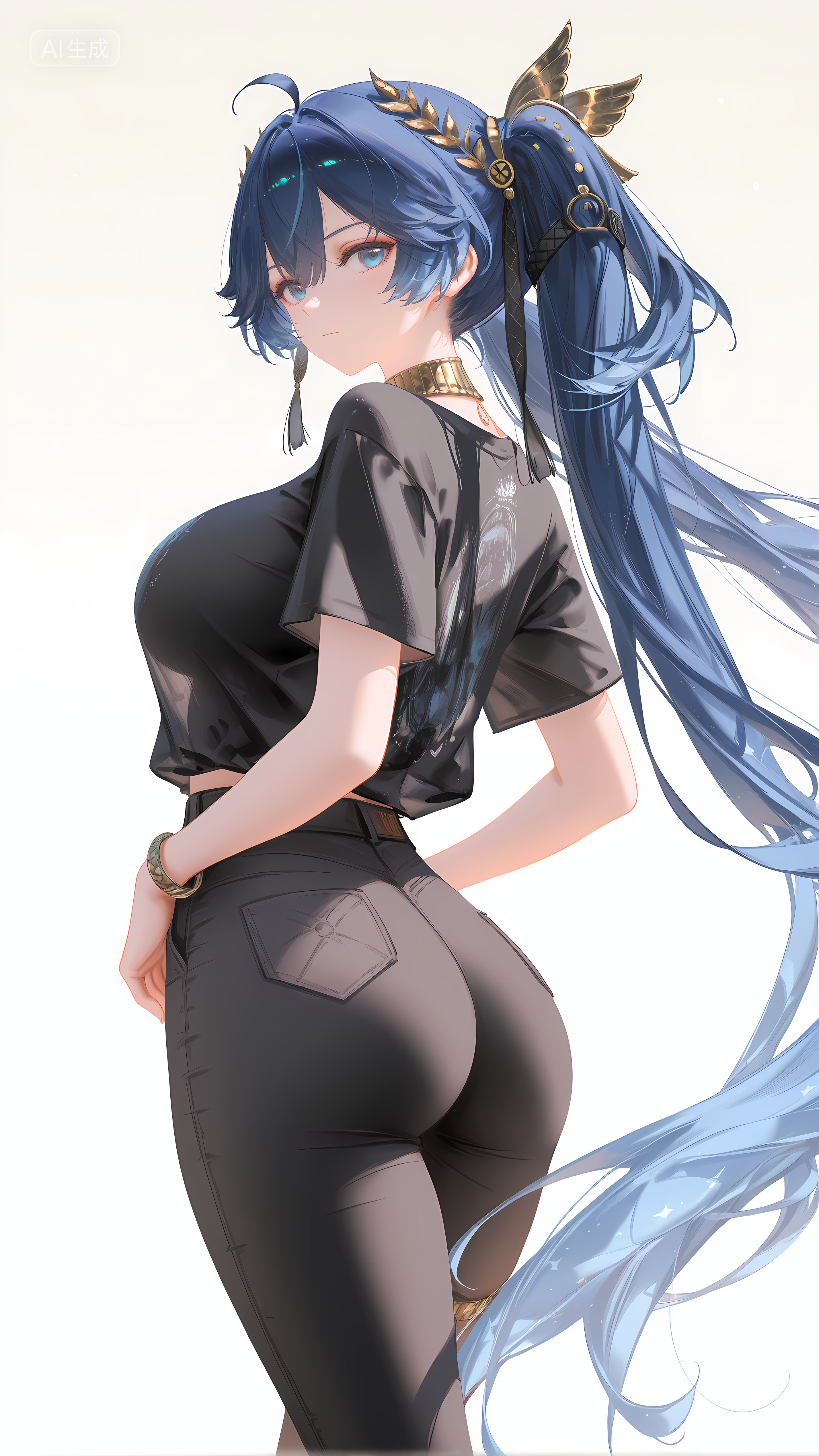 手机游戏鸣潮女性角色尤诺 冰淇淋 瑜伽裤 牛仔裤,第5张