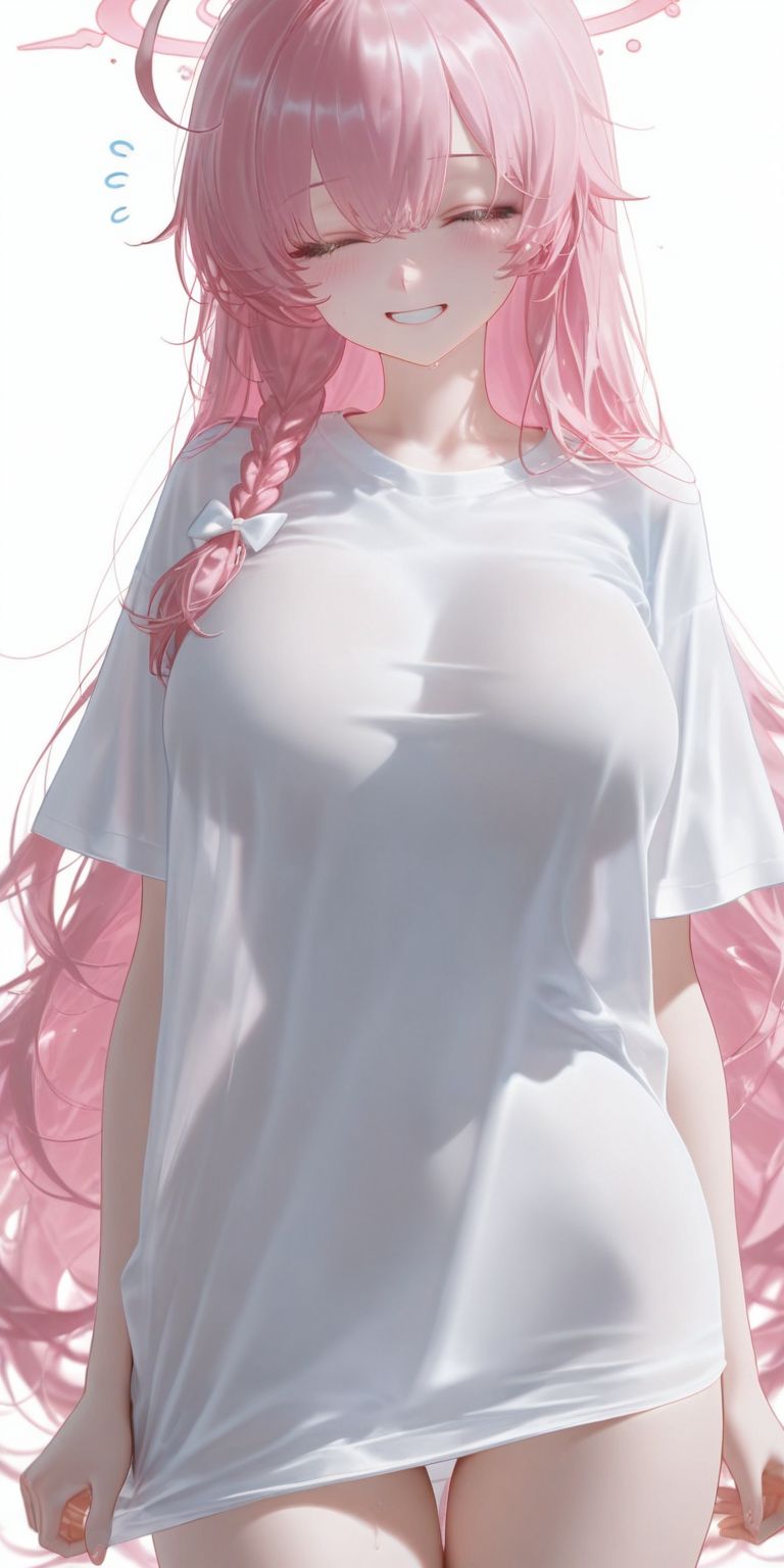 蔚蓝档案花子 ai绘画 T恤若隐若现,第1张