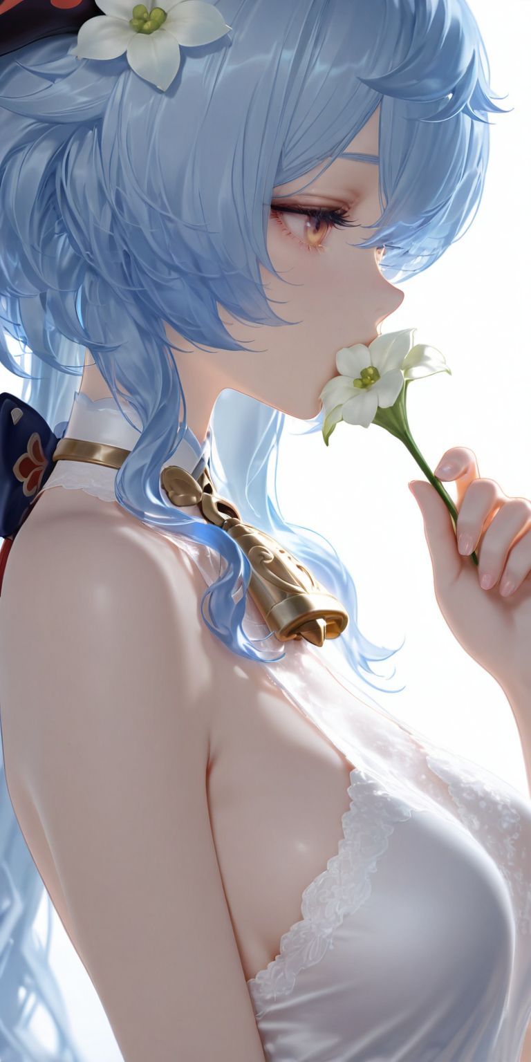 原神甘雨 ai绘画 二次元 不知道什么花哈哈哈,第2张