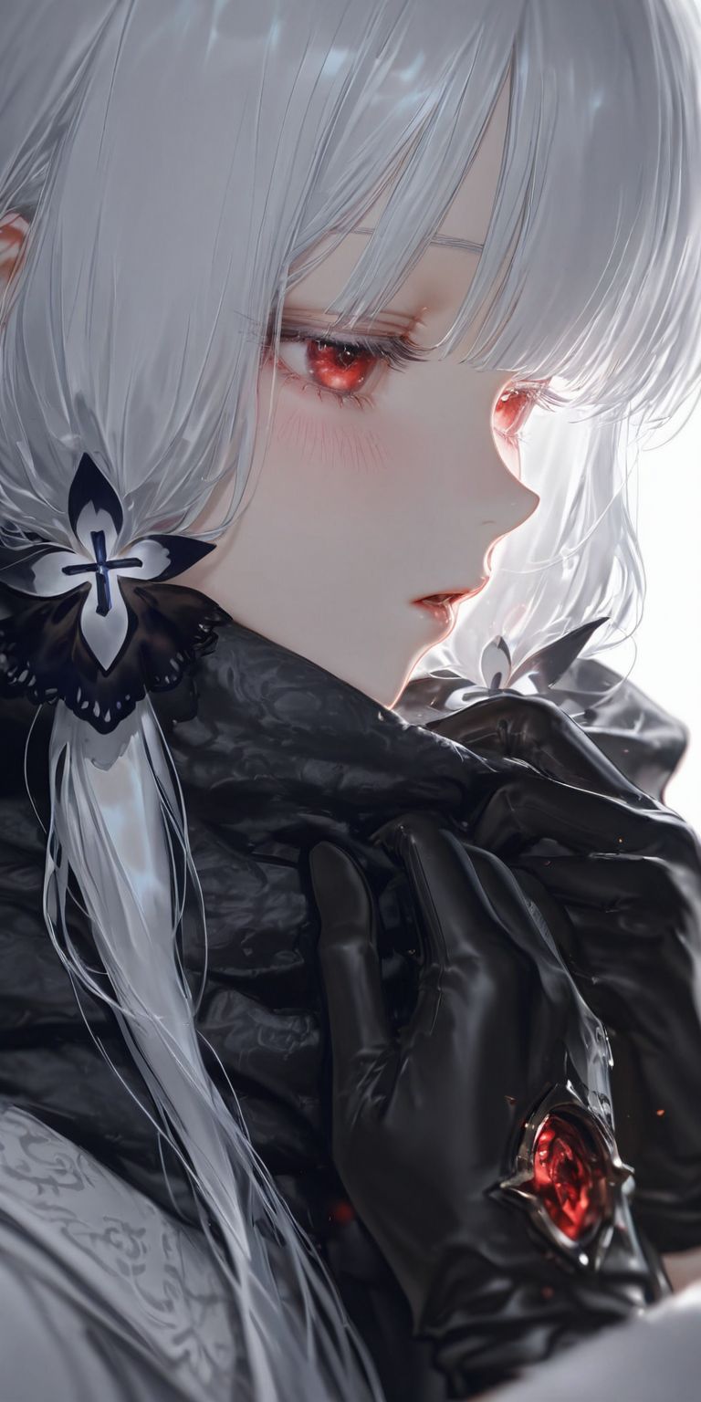 碧蓝航线光辉 ai绘画 二次元女孩少女 黑手套 冬天,第1张