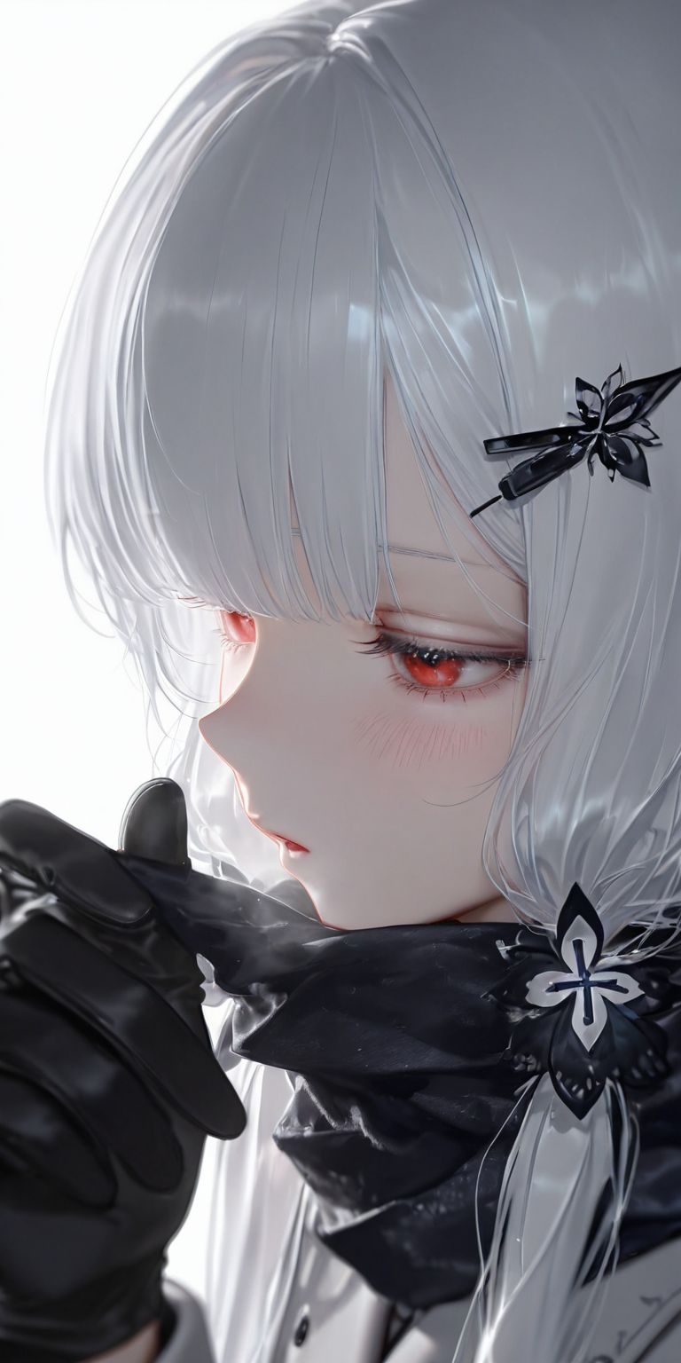 碧蓝航线光辉 ai绘画 二次元女孩少女 黑手套 冬天,第2张
