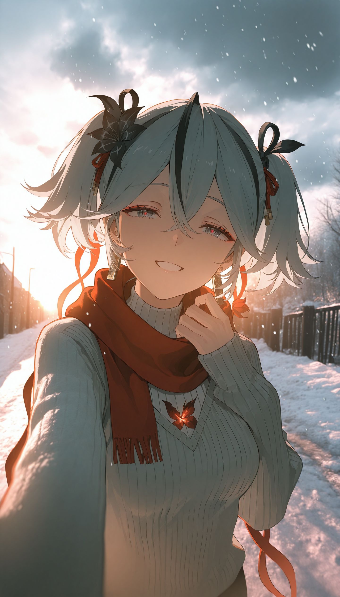 漂泊者，天冷记得加衣。逆光自拍 鸣潮 椿 菲比 ai绘图,第2张