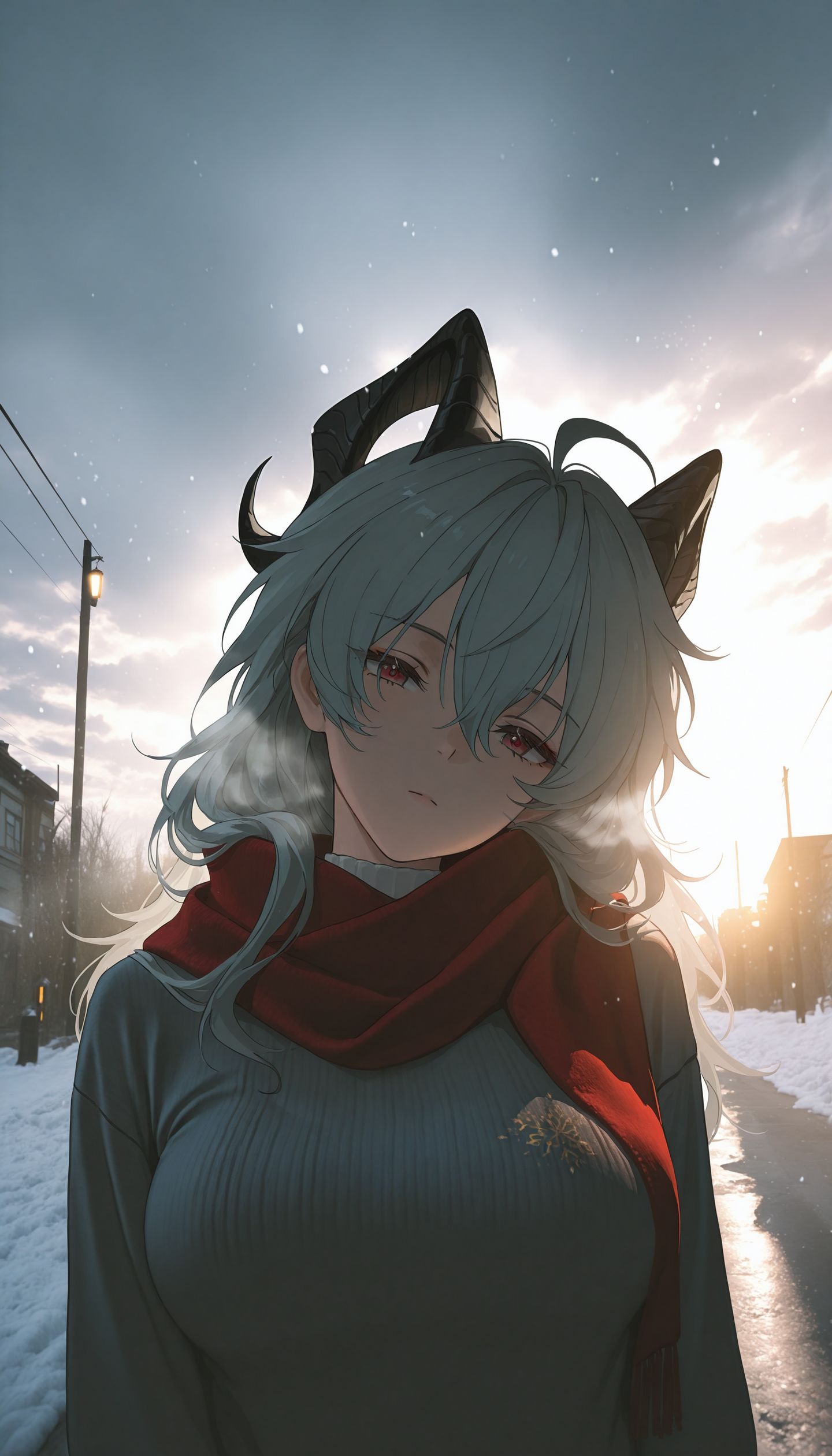 漂泊者，天冷记得加衣。逆光自拍 鸣潮 椿 菲比 ai绘图,第5张