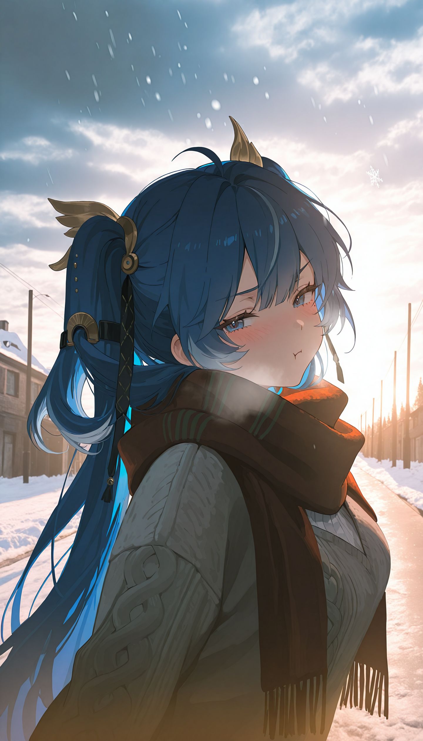 漂泊者，天冷记得加衣。逆光自拍 鸣潮 椿 菲比 ai绘图,第4张