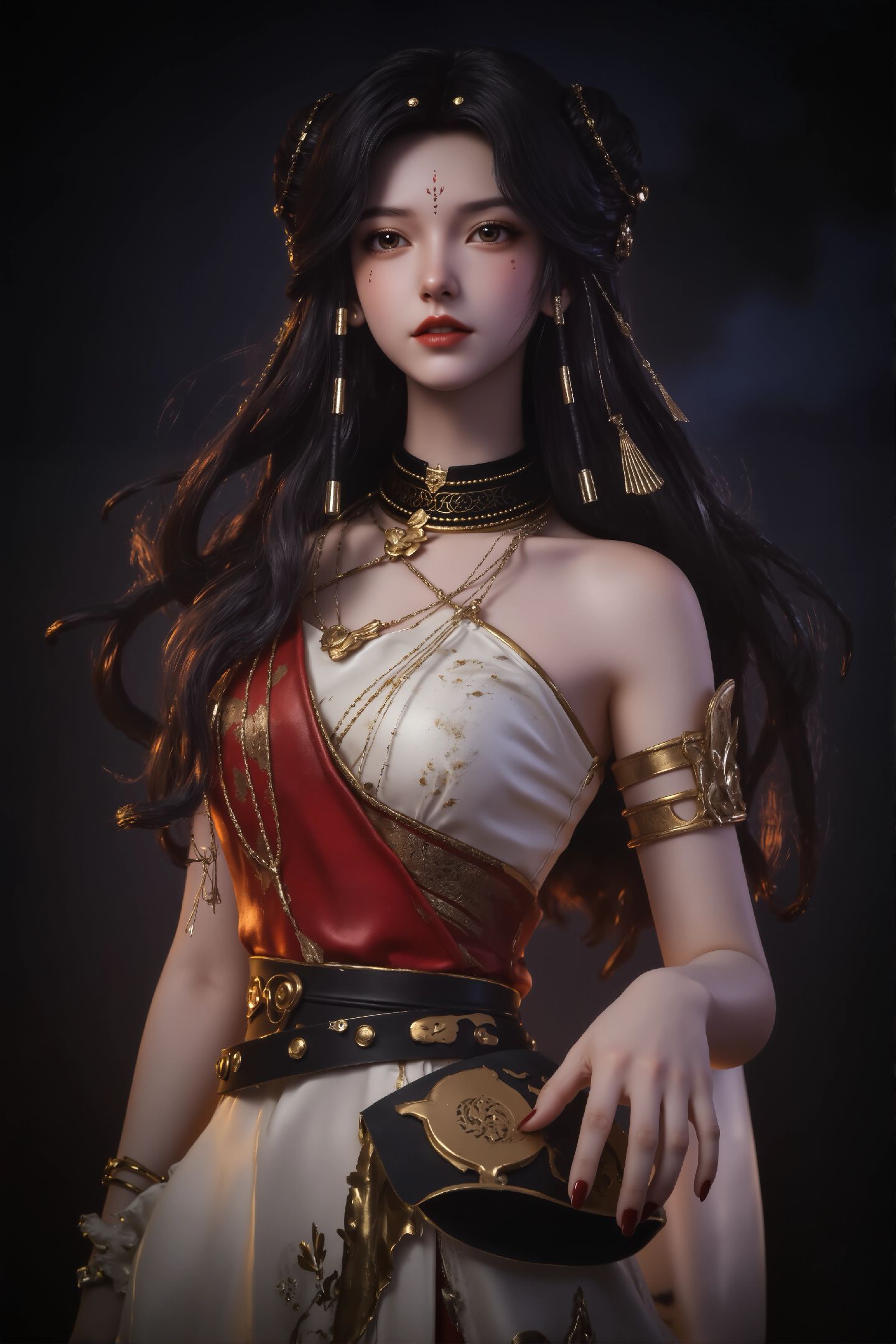 神印王座 冷筱 黑底黑色主题 国漫美女 动漫壁纸,第3张