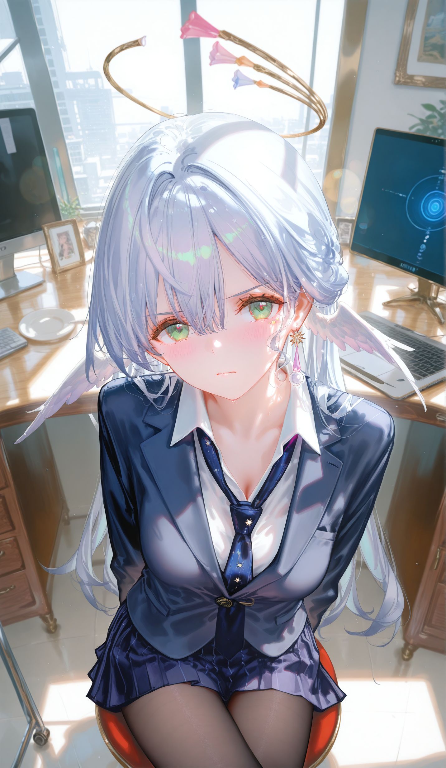 知更鸟职业装 二次元崩坏星穹铁道 黑丝白丝,第1张