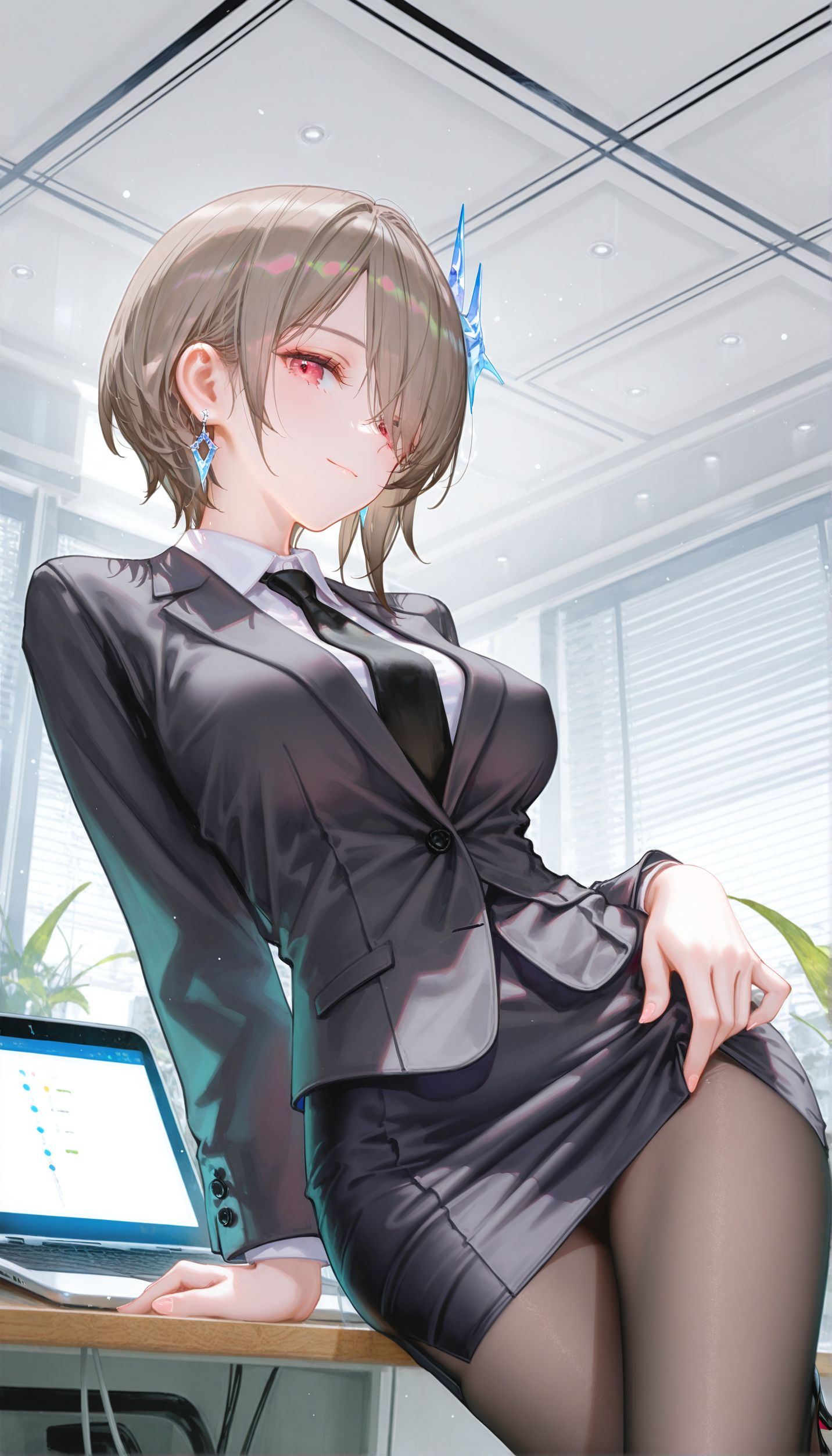 丽塔职业装。喜欢黑丝还是渔网呢 崩坏三,第2张