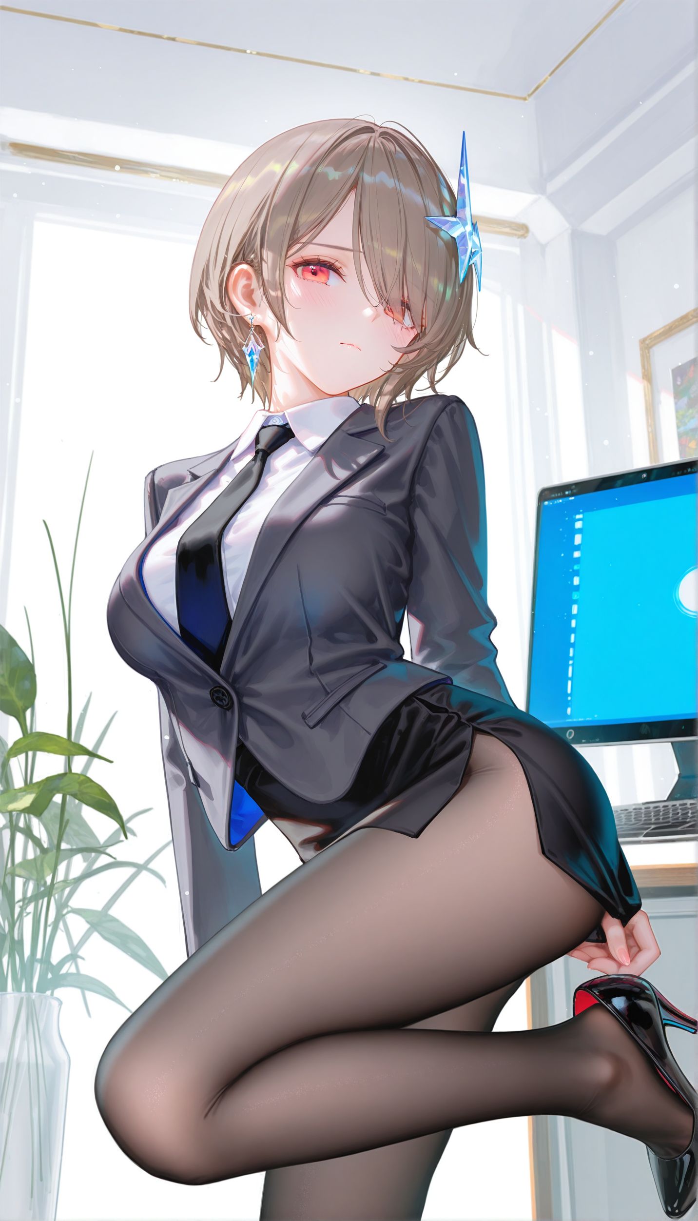 丽塔职业装。喜欢黑丝还是渔网呢 崩坏三,第4张