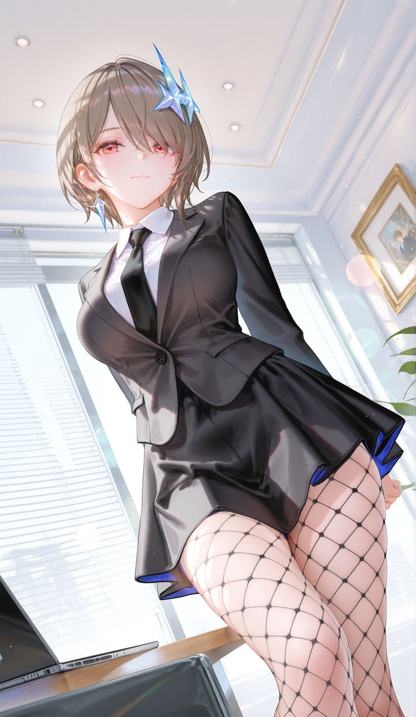 丽塔职业装。喜欢黑丝还是渔网呢 崩坏三,第8张