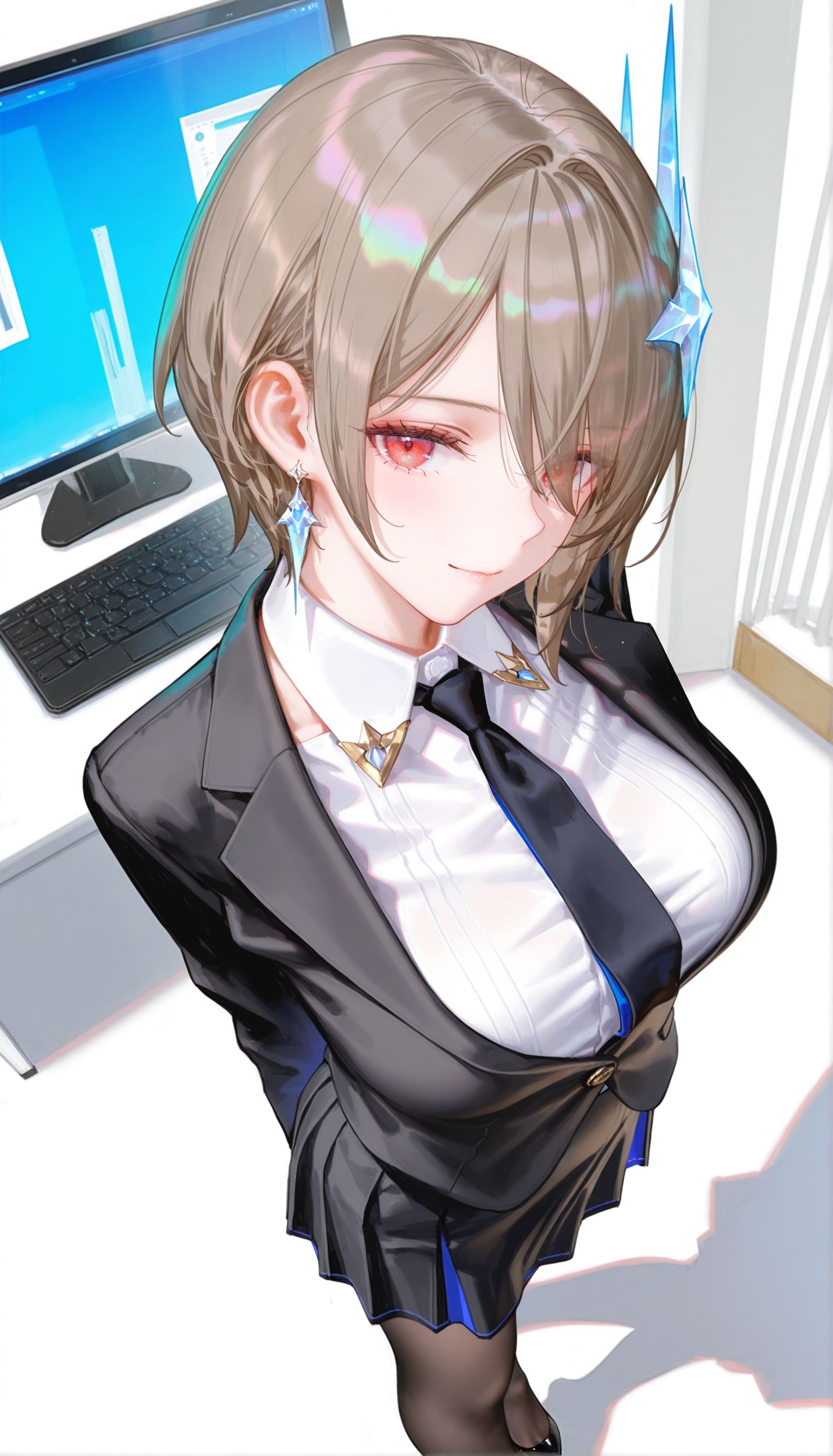 丽塔职业装。喜欢黑丝还是渔网呢 崩坏三,第7张