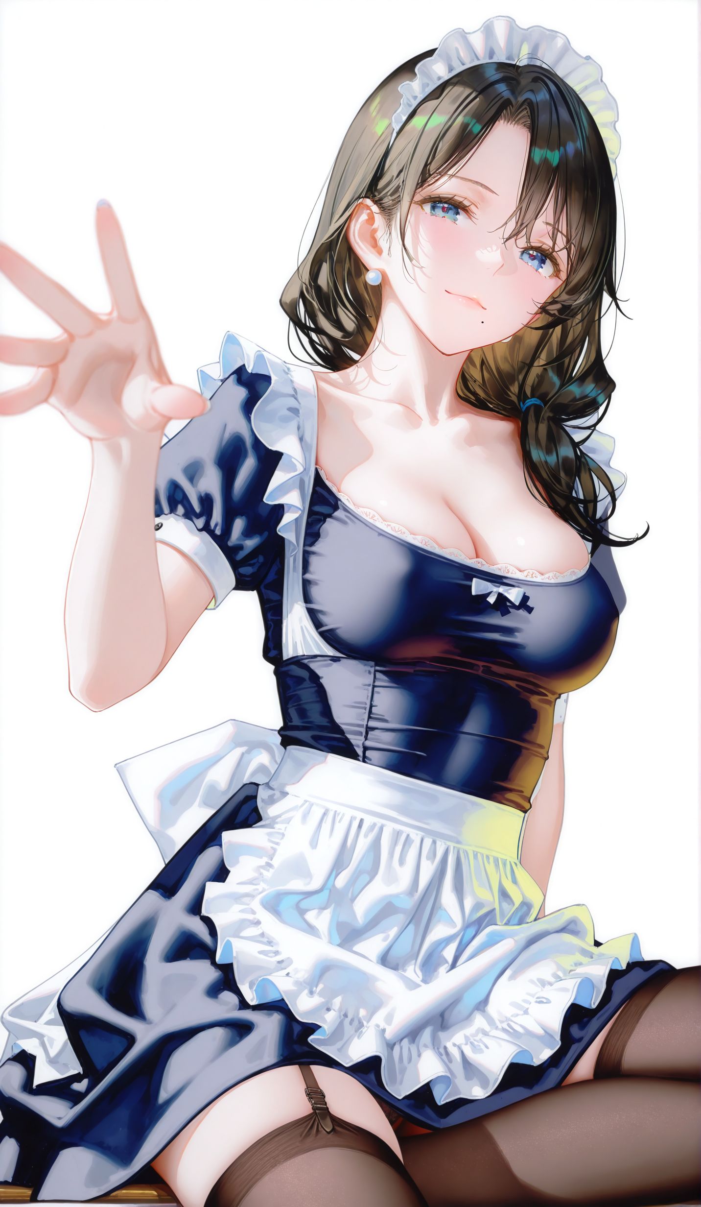 猫眼三姐妹 大姐来生泪女仆装 礼服 经典之作 二次元动漫ai壁纸,第4张