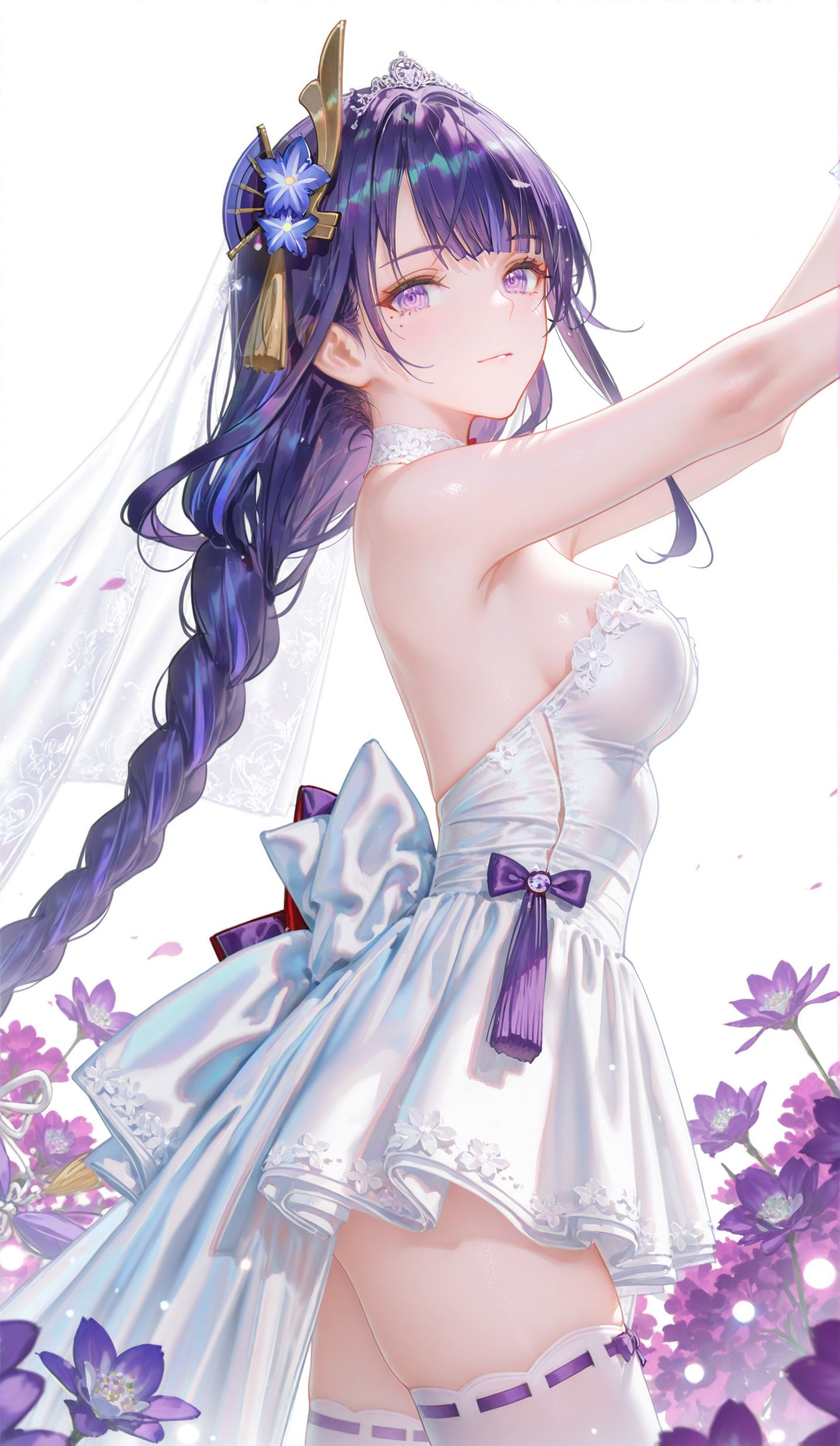 雷电将军花嫁 二次元ai 原神,第1张