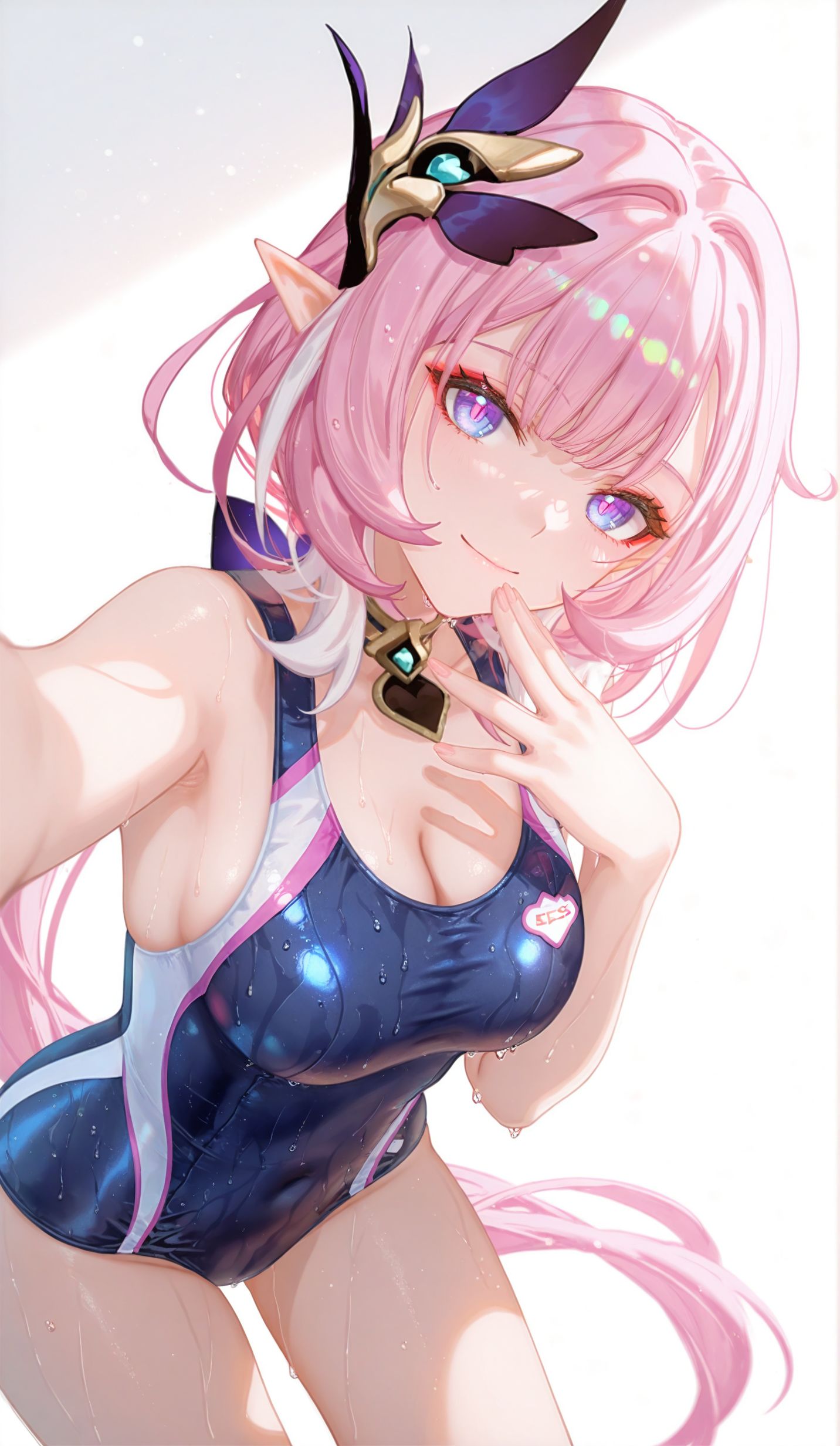 爱莉希雅死库水泳装 崩坏三泳池ai二次元少女壁纸图片,第2张