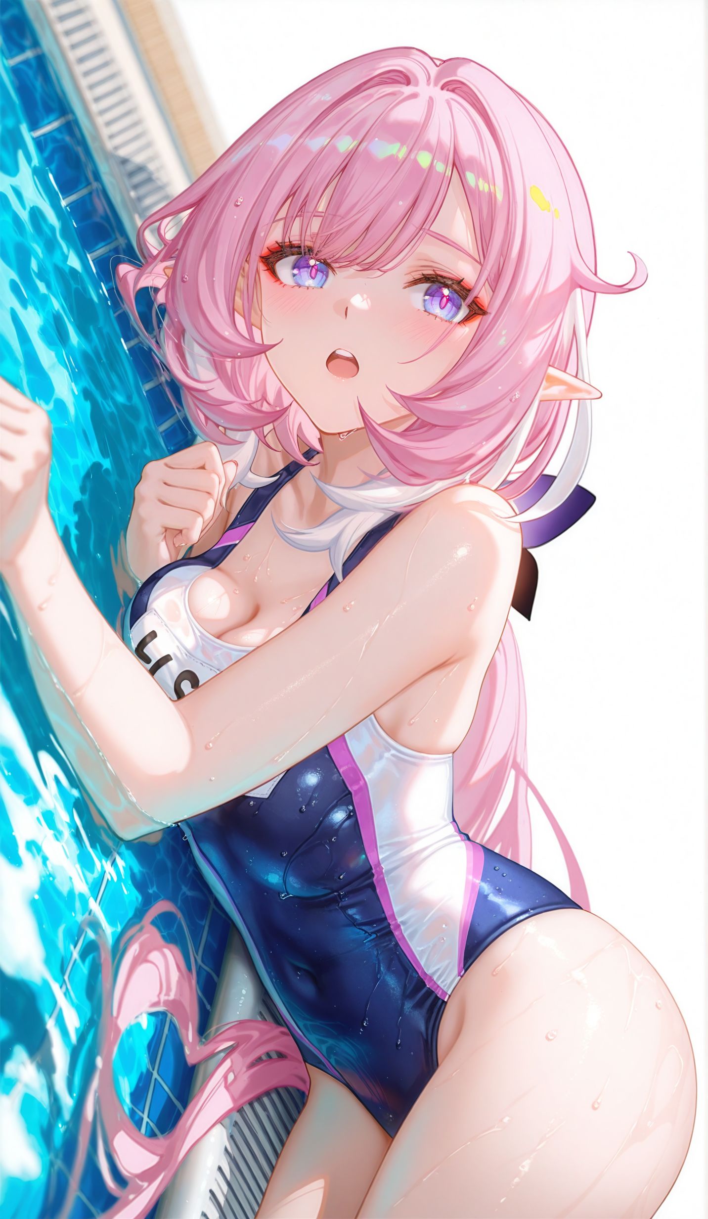 爱莉希雅死库水泳装 崩坏三泳池ai二次元少女壁纸图片,第3张