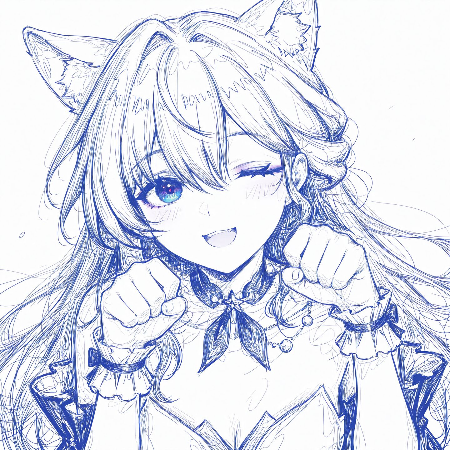 星穹铁道头像 花火 知更鸟 银狼 线稿,第5张