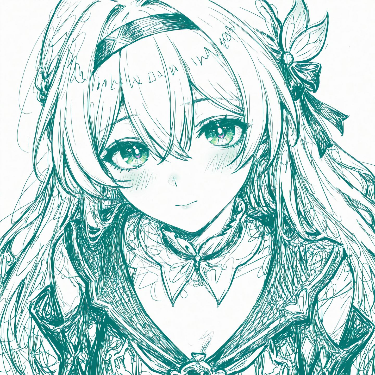 高清头像线条质感 线稿 星穹铁道 流萤 黄泉 七月七,第2张