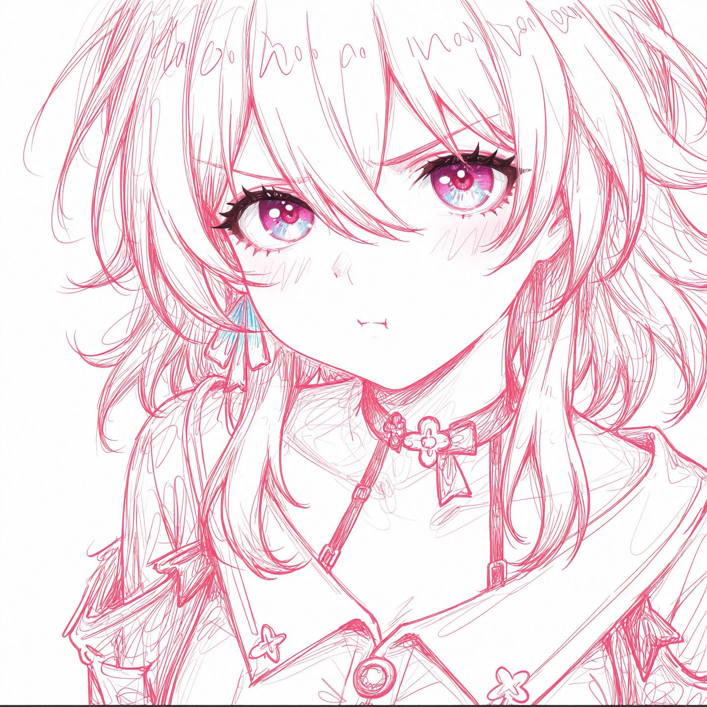 高清头像线条质感 线稿 星穹铁道 流萤 黄泉 七月七,第3张