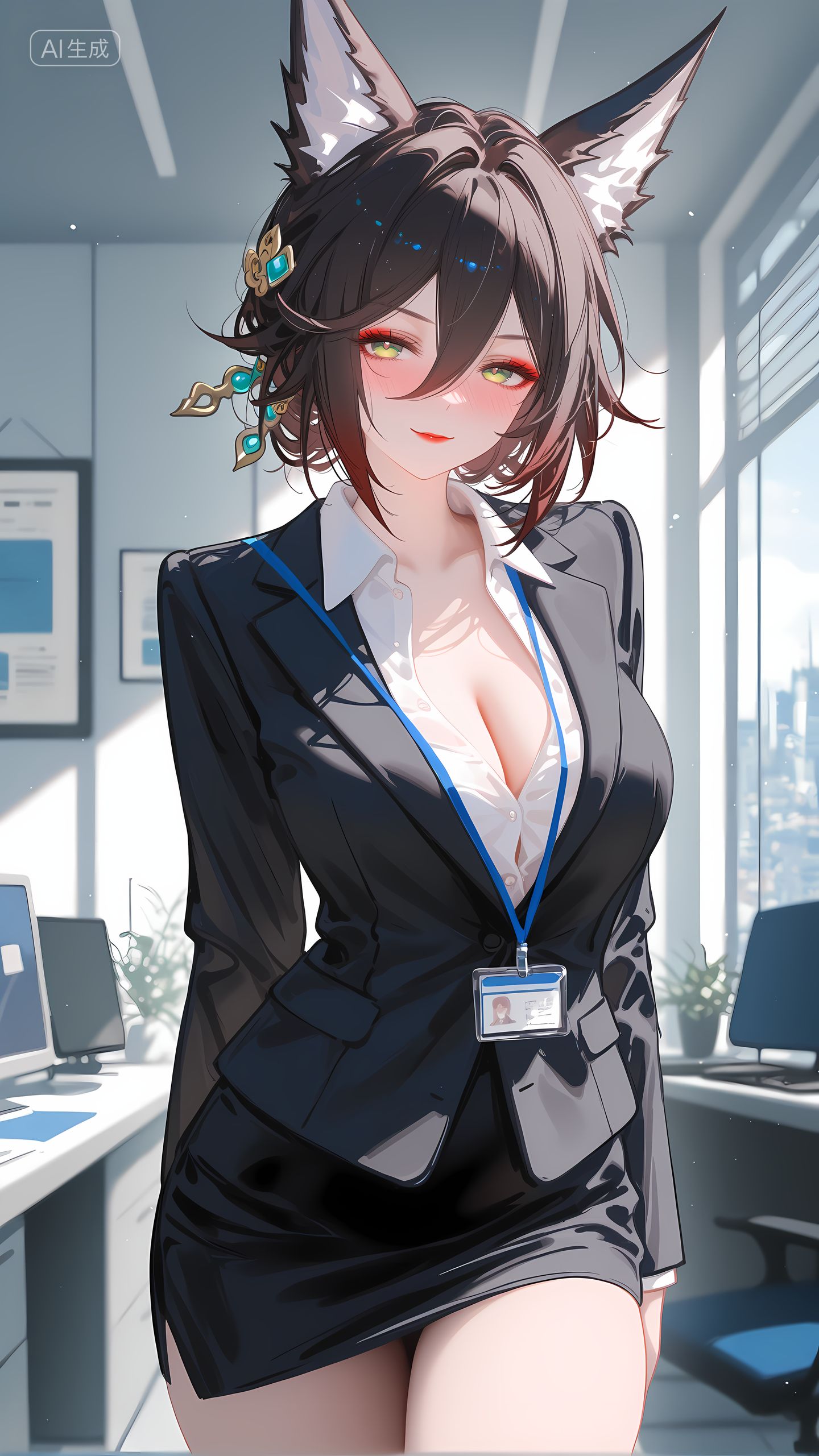 有点烧烧的停云 崩坏星穹铁道 旗袍礼服 大长腿,第2张