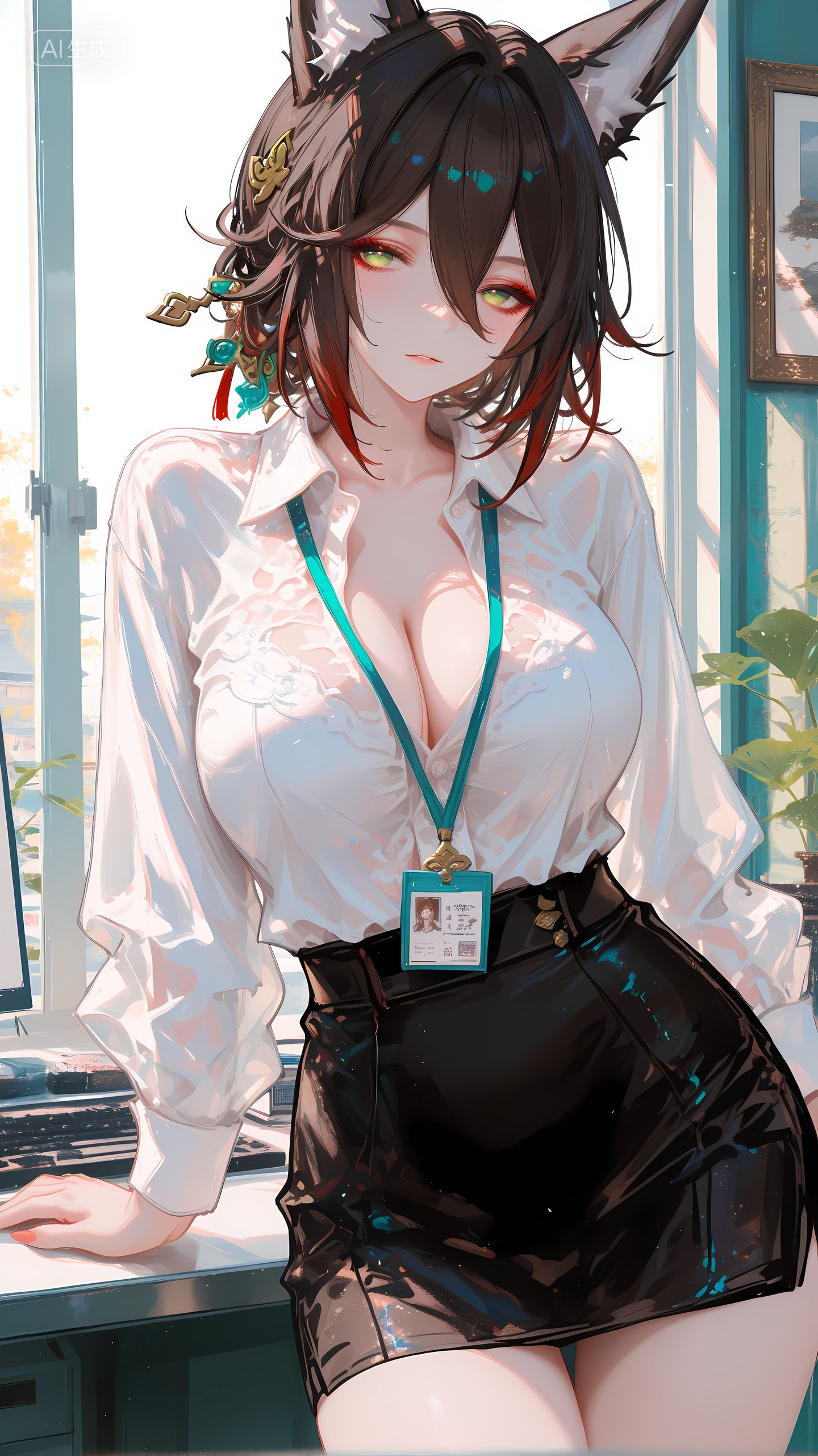 有点烧烧的停云 崩坏星穹铁道 旗袍礼服 大长腿,第5张