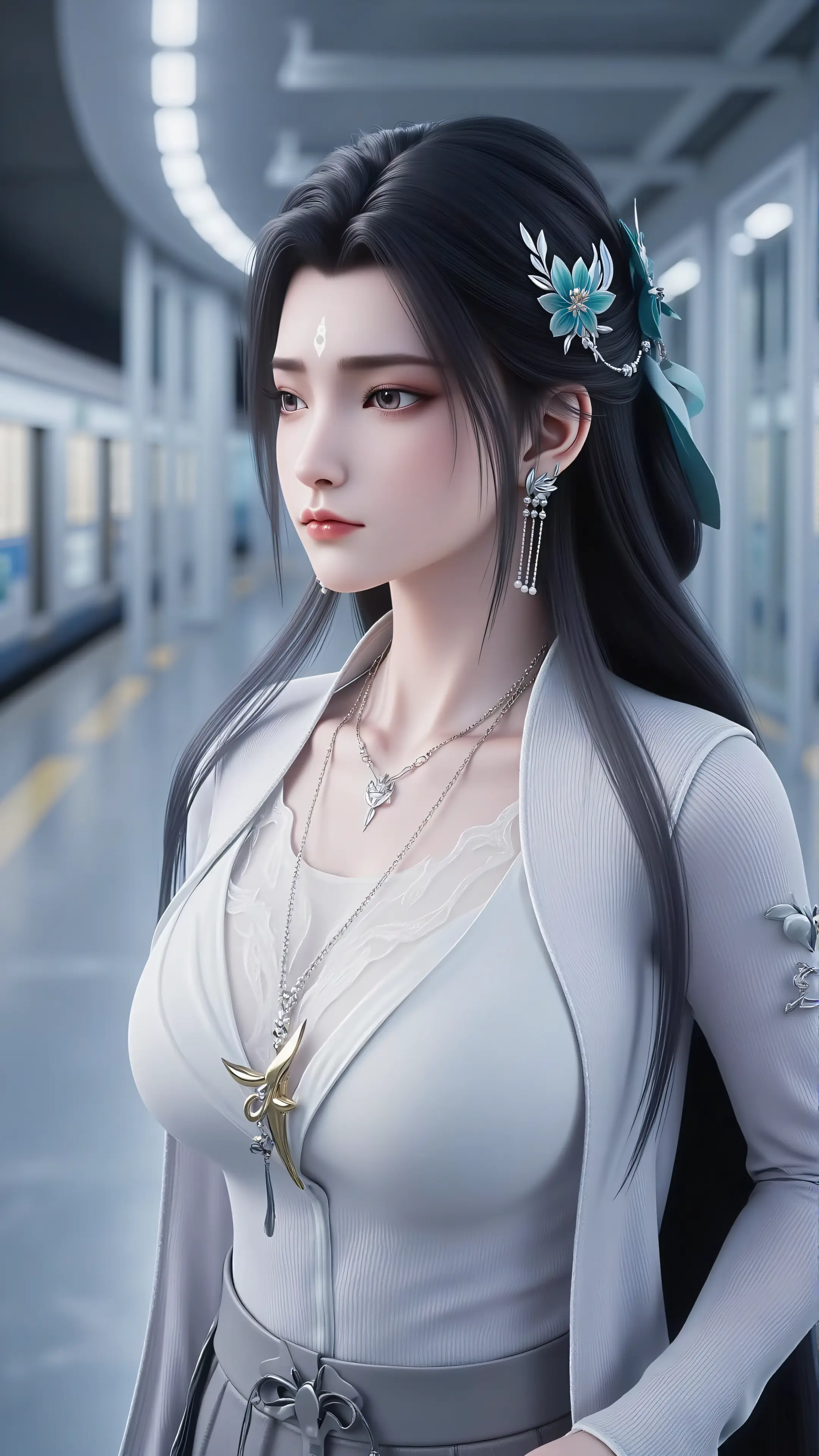 诛仙 陆雪琪现代超清壁纸 国漫女神壁纸 御姐 地铁,第2张