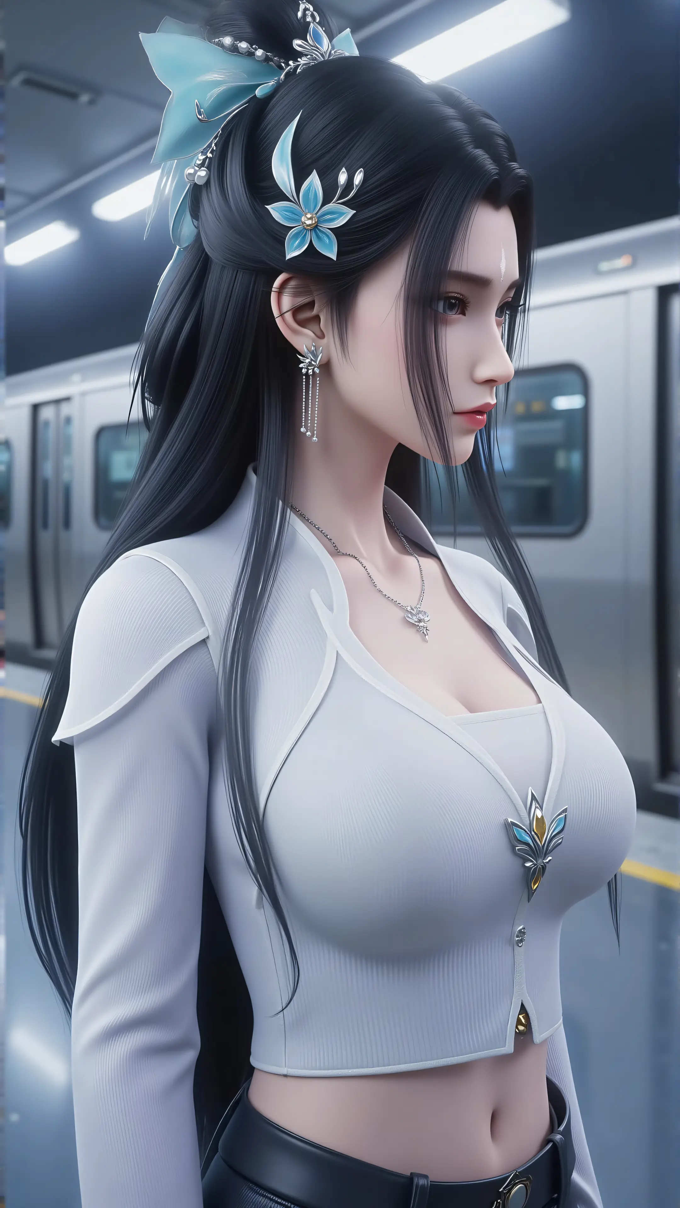 诛仙 陆雪琪现代超清壁纸 国漫女神壁纸 御姐 地铁,第3张